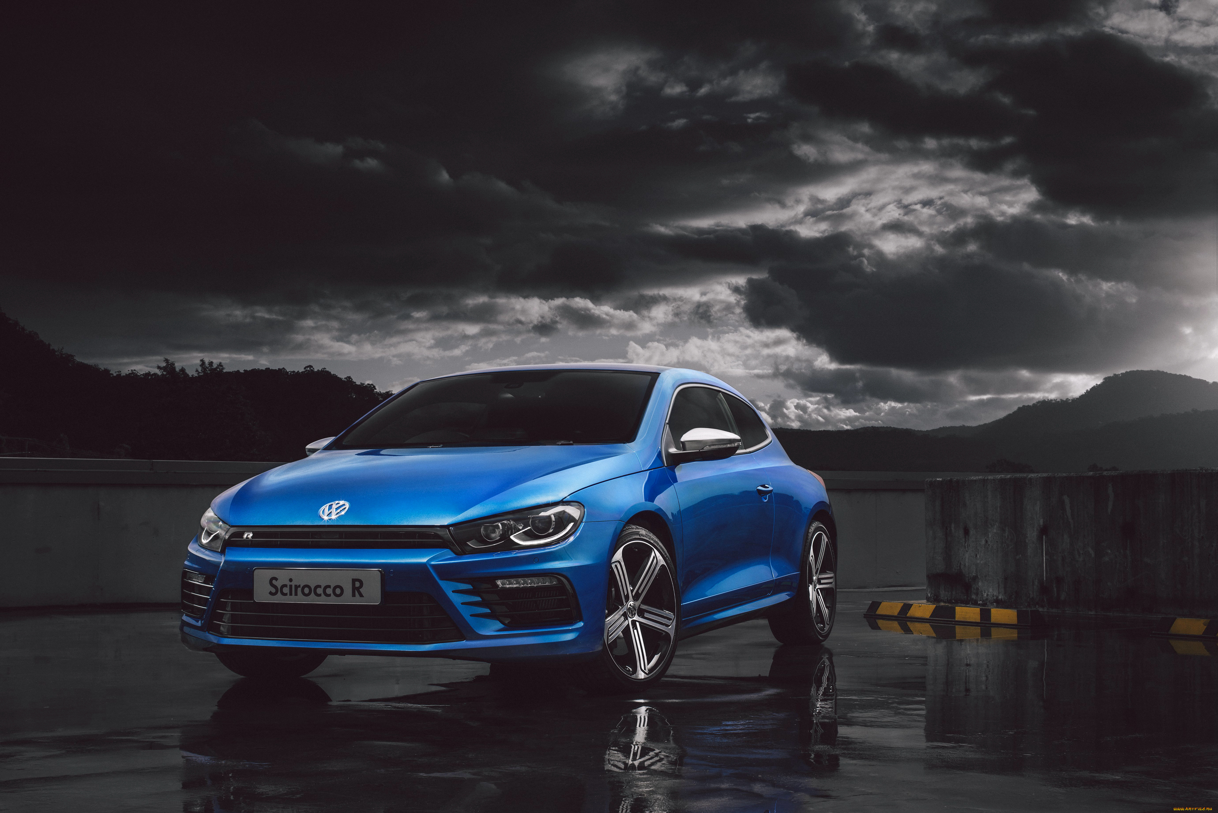 автомобили, volkswagen, 2014г, au-spec, синий, scirocco, r