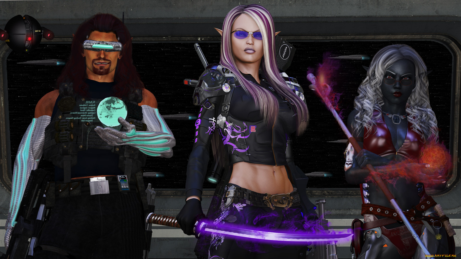 3д, графика, эльфы, , elves, фон, взгляд, эльфийки, халк