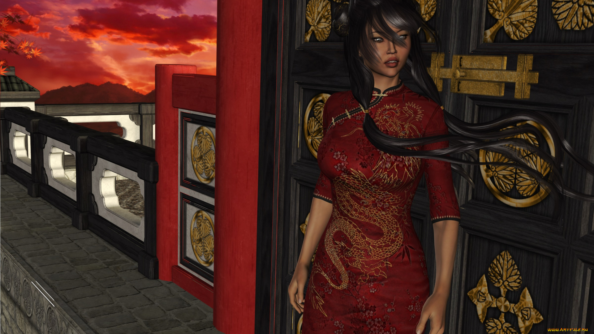 3д, графика, люди, , people, фон, взгляд, девушка