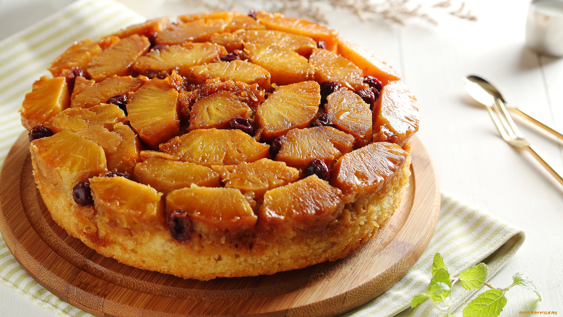 еда, пироги, ананас, выпечка, пирог