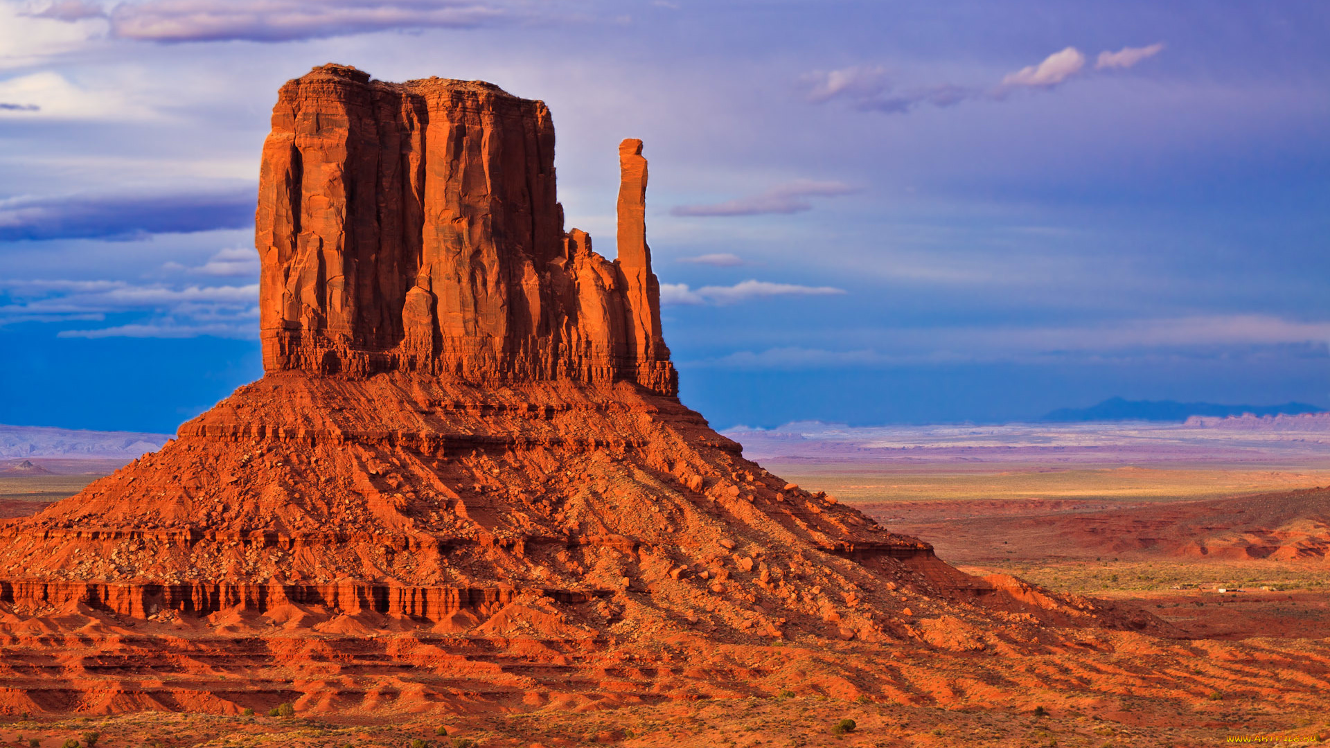 природа, горы, долина, монументов, закат, гора, скала, сша, небо