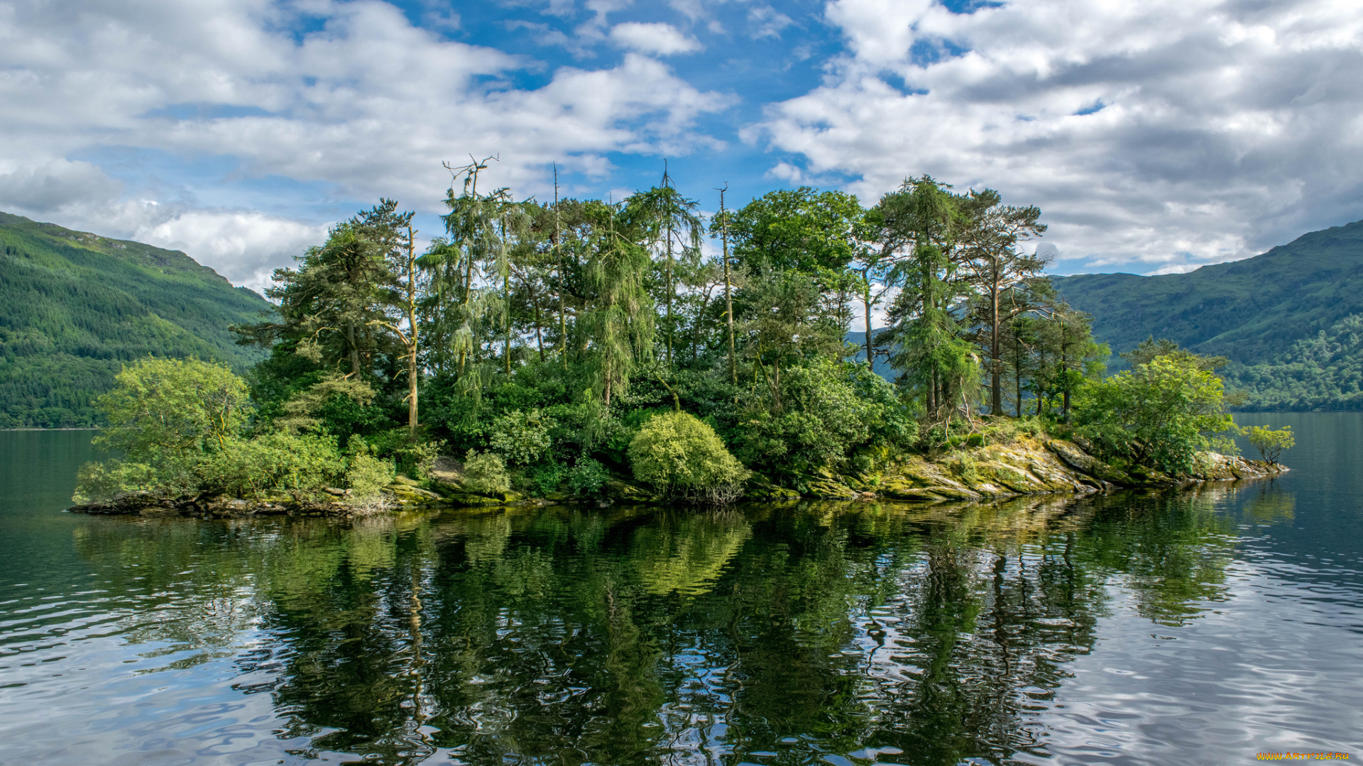 природа, реки, озера, островок, река