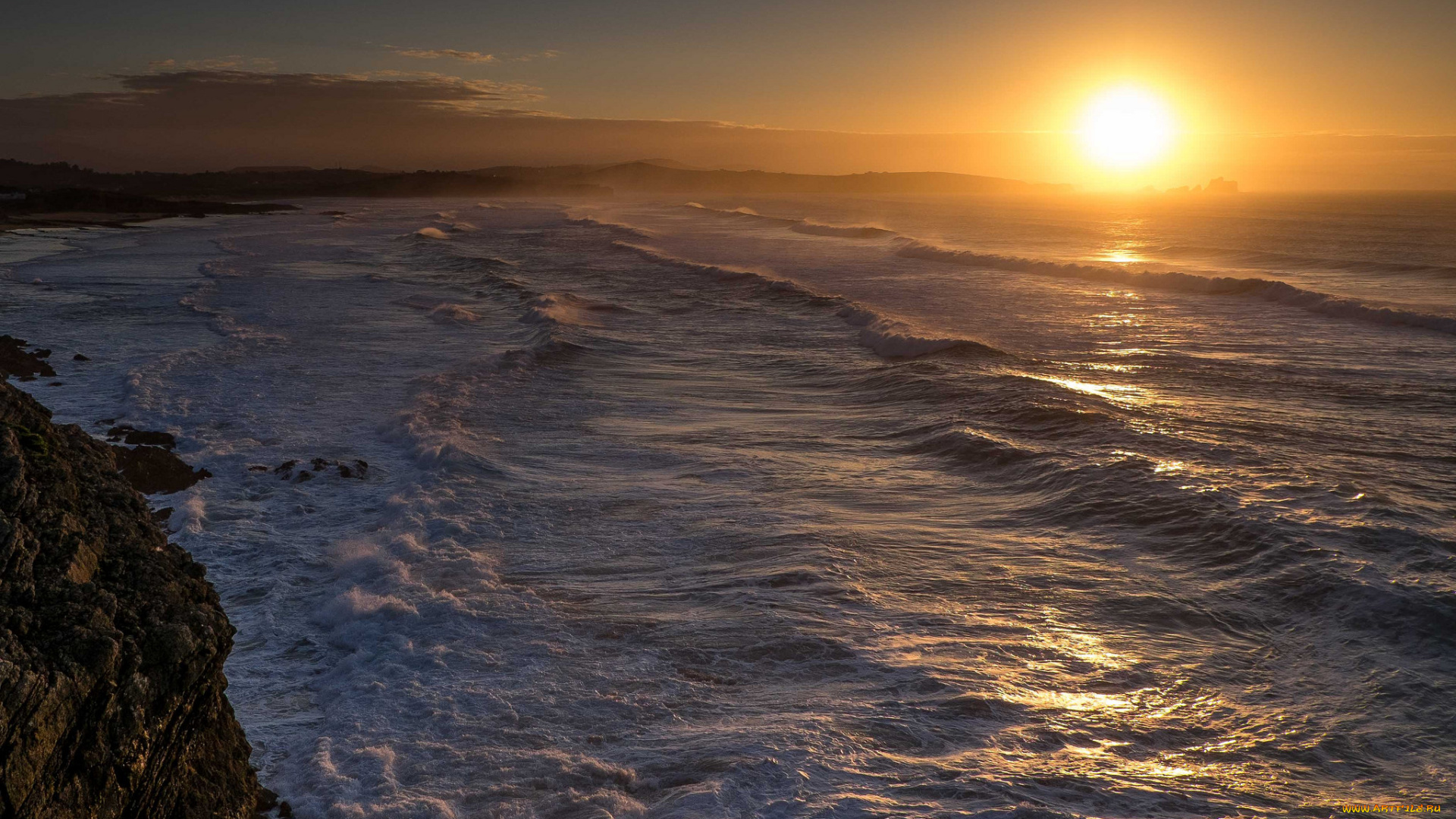 природа, восходы, закаты, океан, рассвет