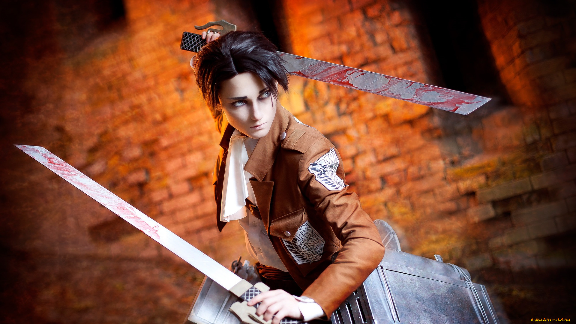 разное, cosplay, , косплей, атака, титанов, арт, лезвия, леви