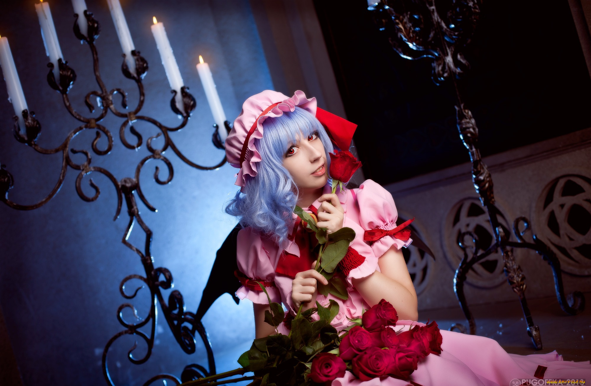 разное, cosplay, , косплей, touhou, remilia, scarlet, девушка, арт, розы