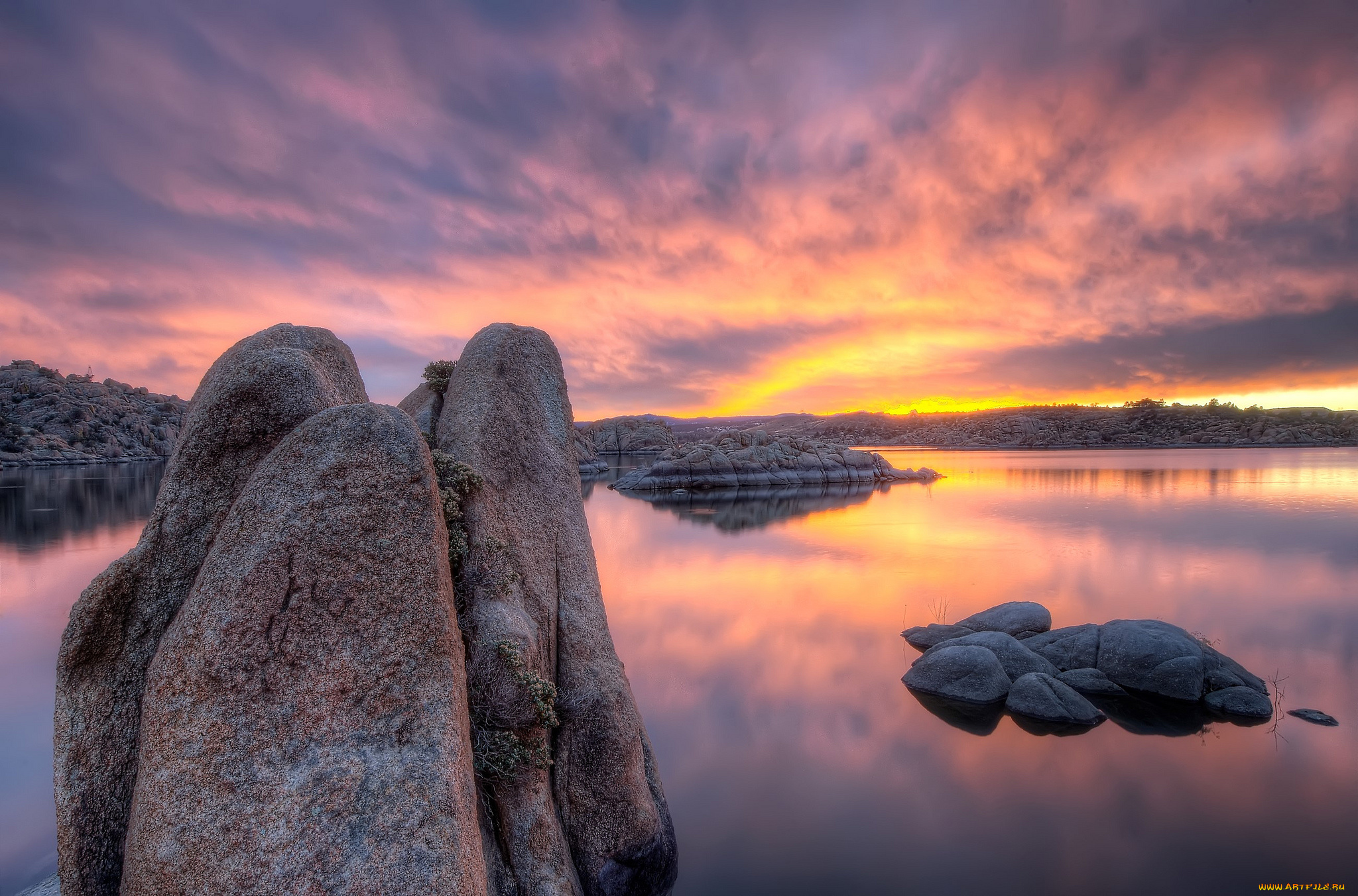 природа, восходы, закаты, озеро, небо, закат