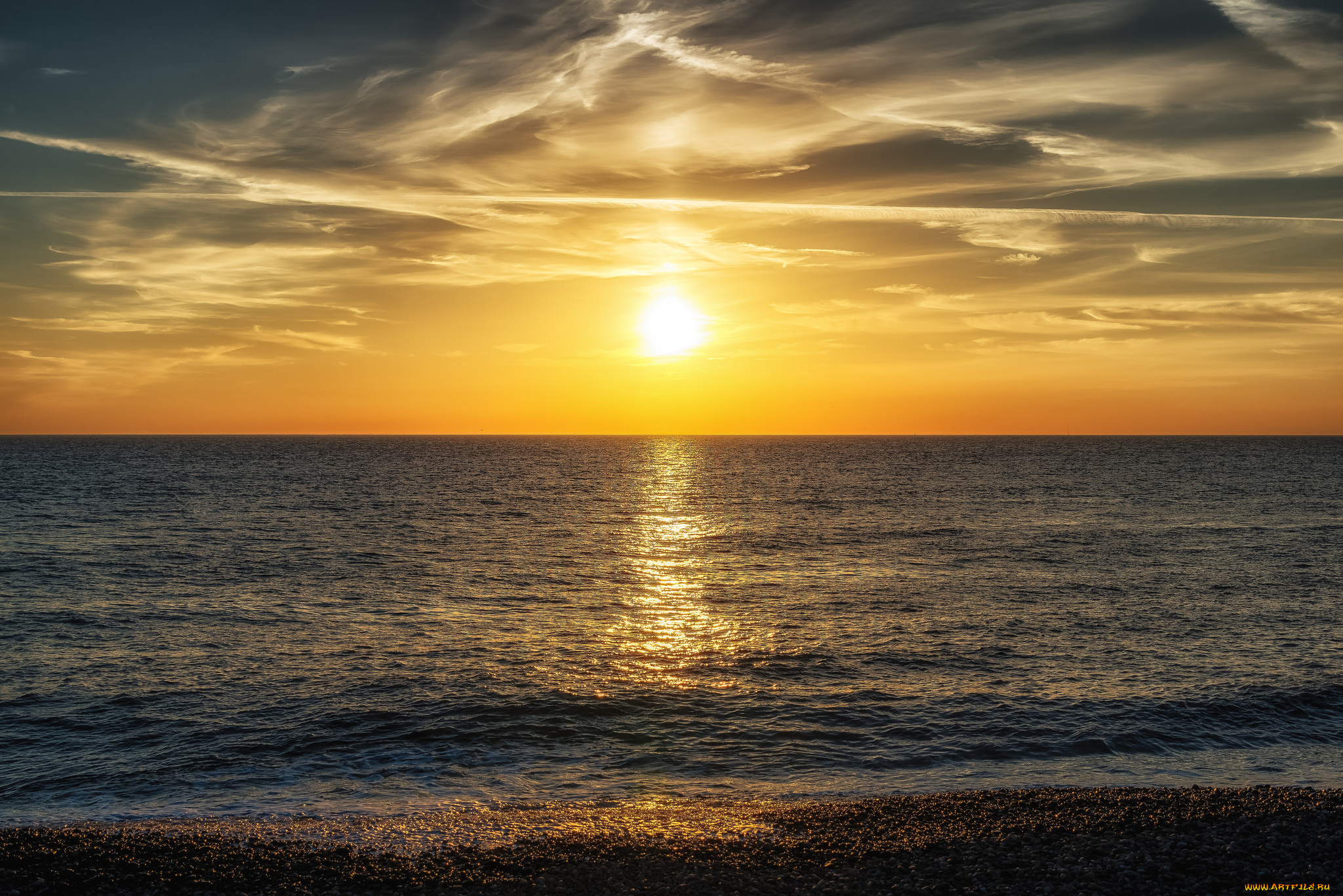 природа, восходы, закаты, рассвет, океан