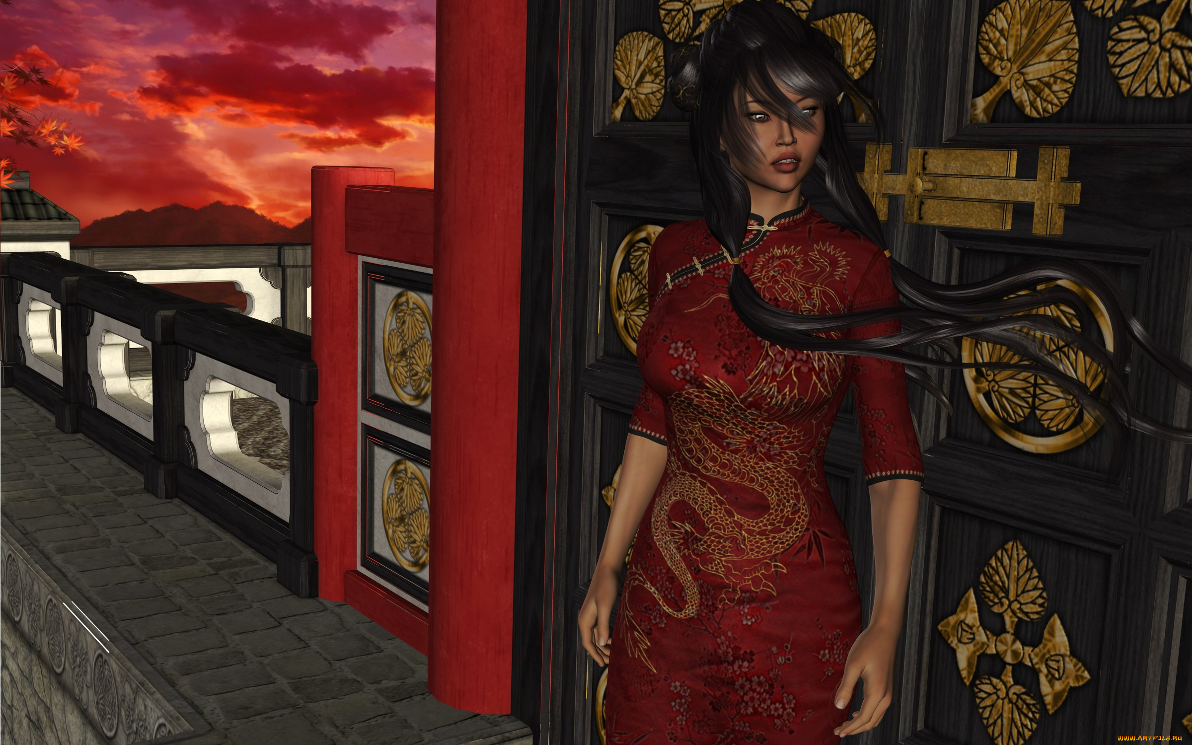 3д, графика, люди, , people, фон, взгляд, девушка