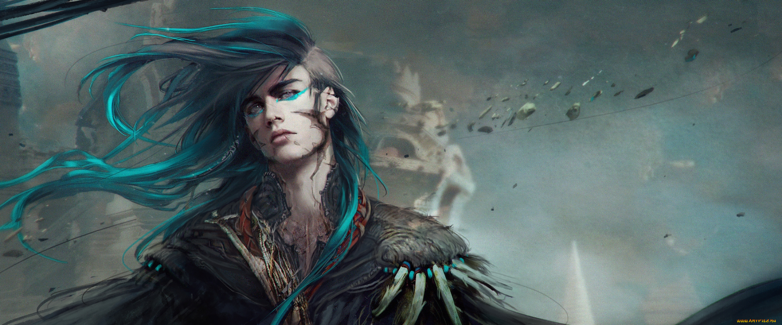 фэнтези, эльфы, парень, камни, волосы, эльф