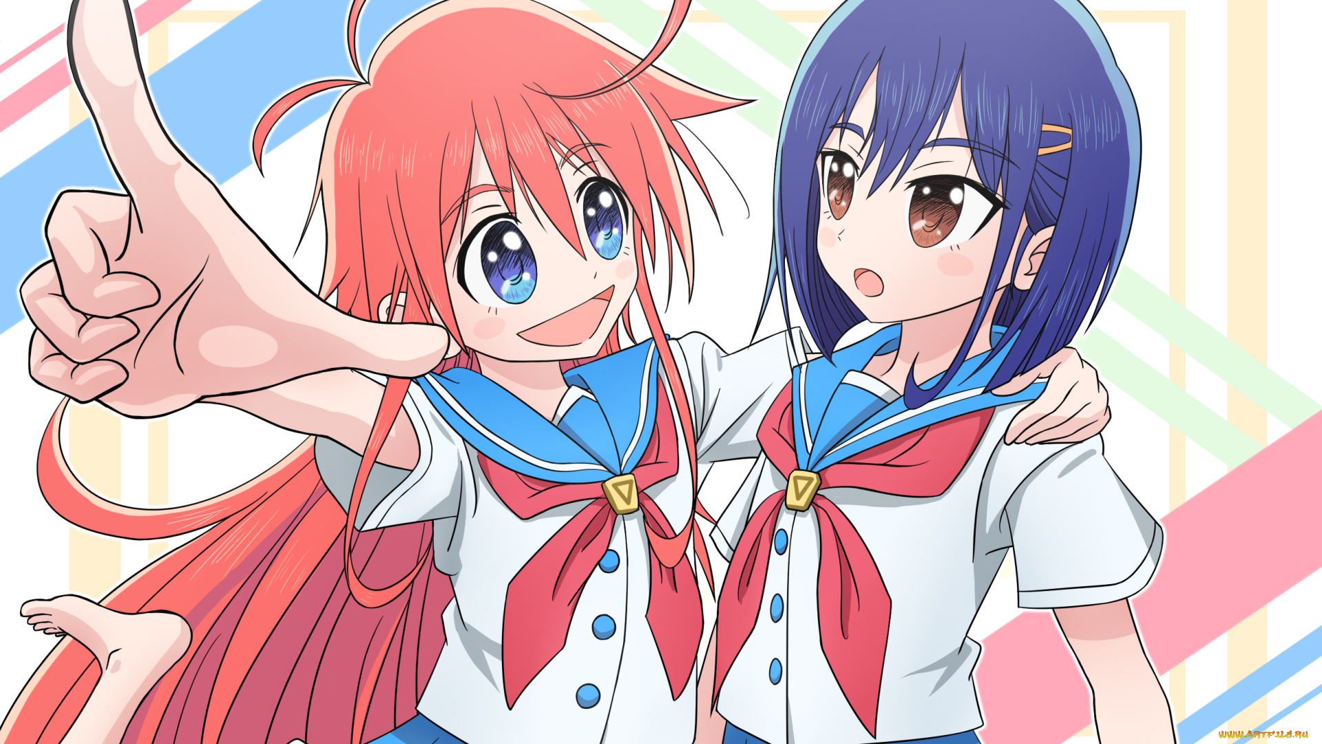 аниме, ano, natsu, de, matteru, фон, взгляд, девушки