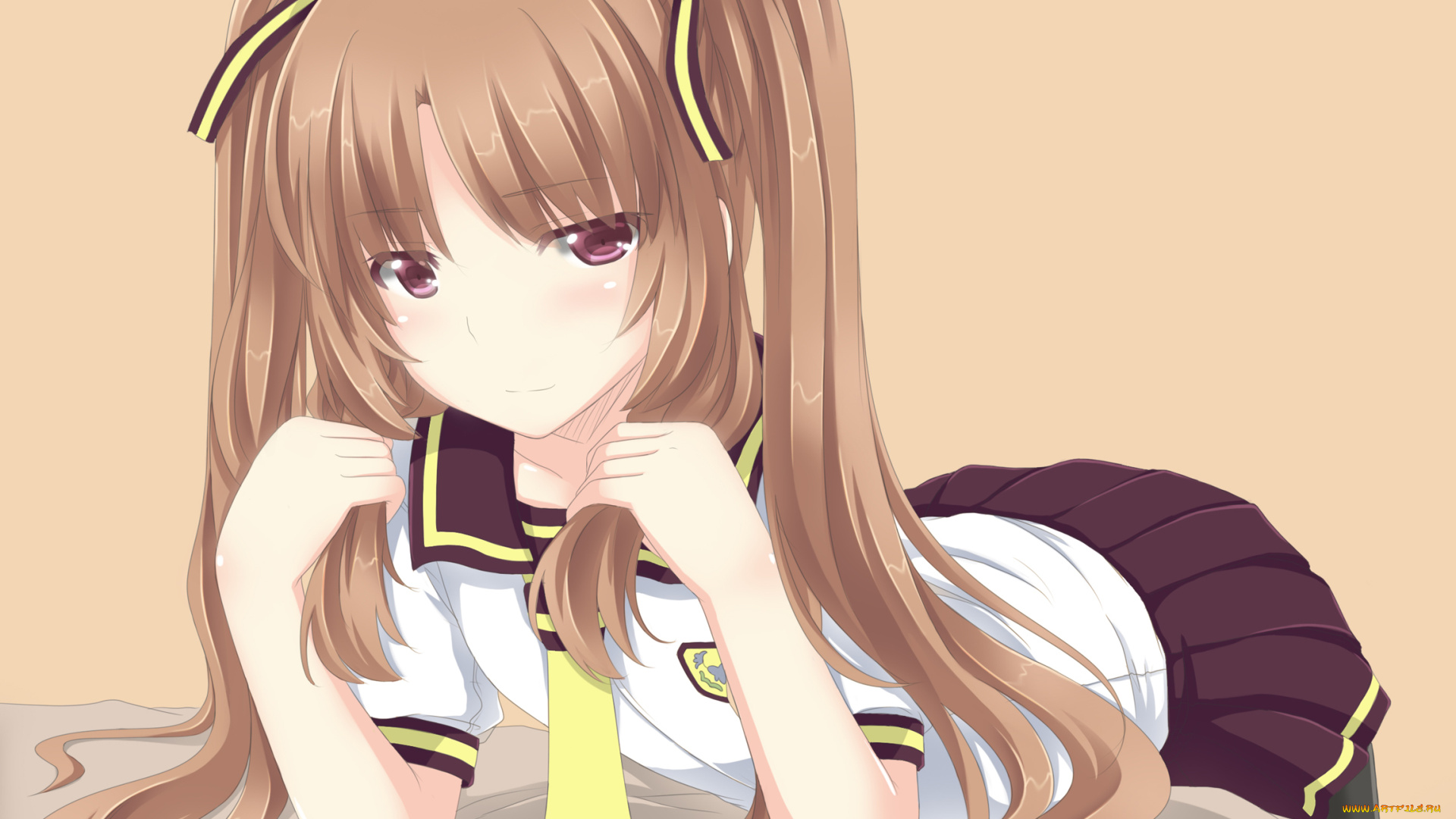 аниме, ano, natsu, de, matteru, взгляд, фон, девушка