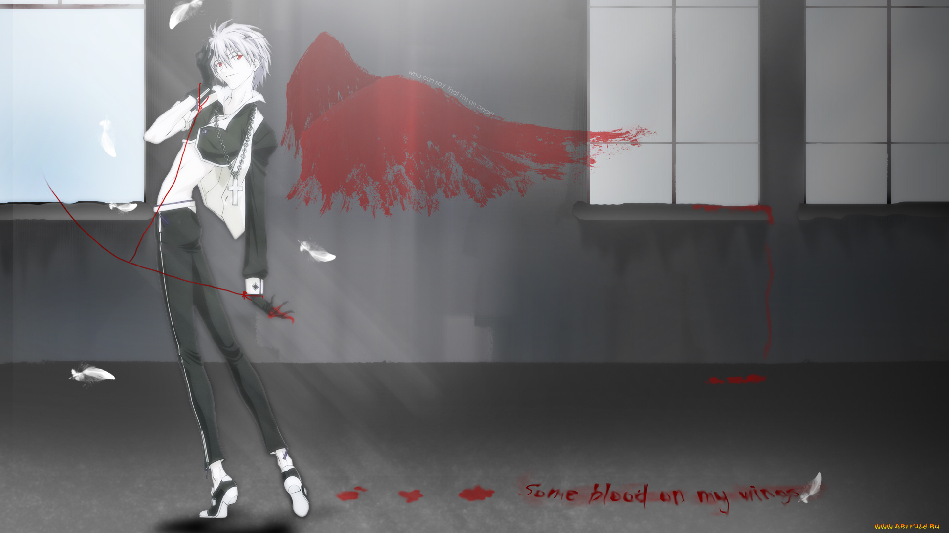 аниме, evangelion, фон, взгляд, девушка