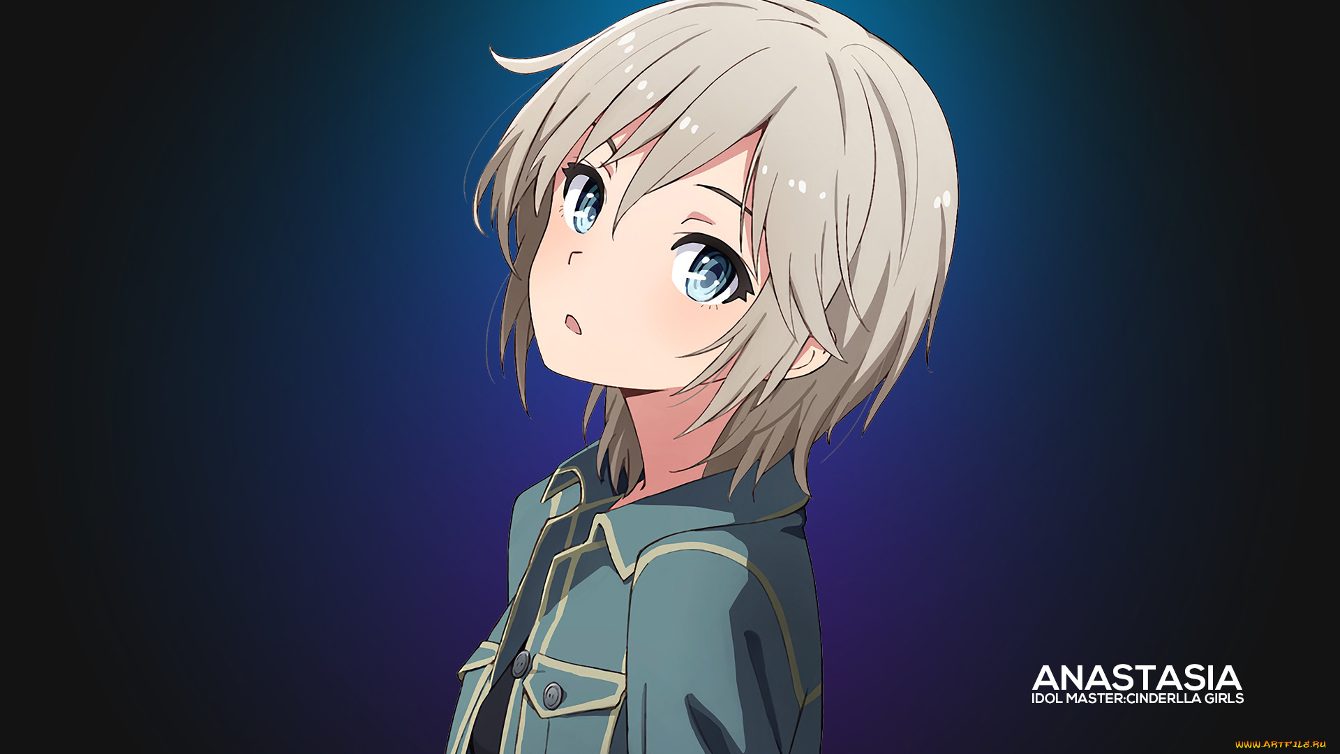 аниме, idolm@ster, взгляд, девушка, фон