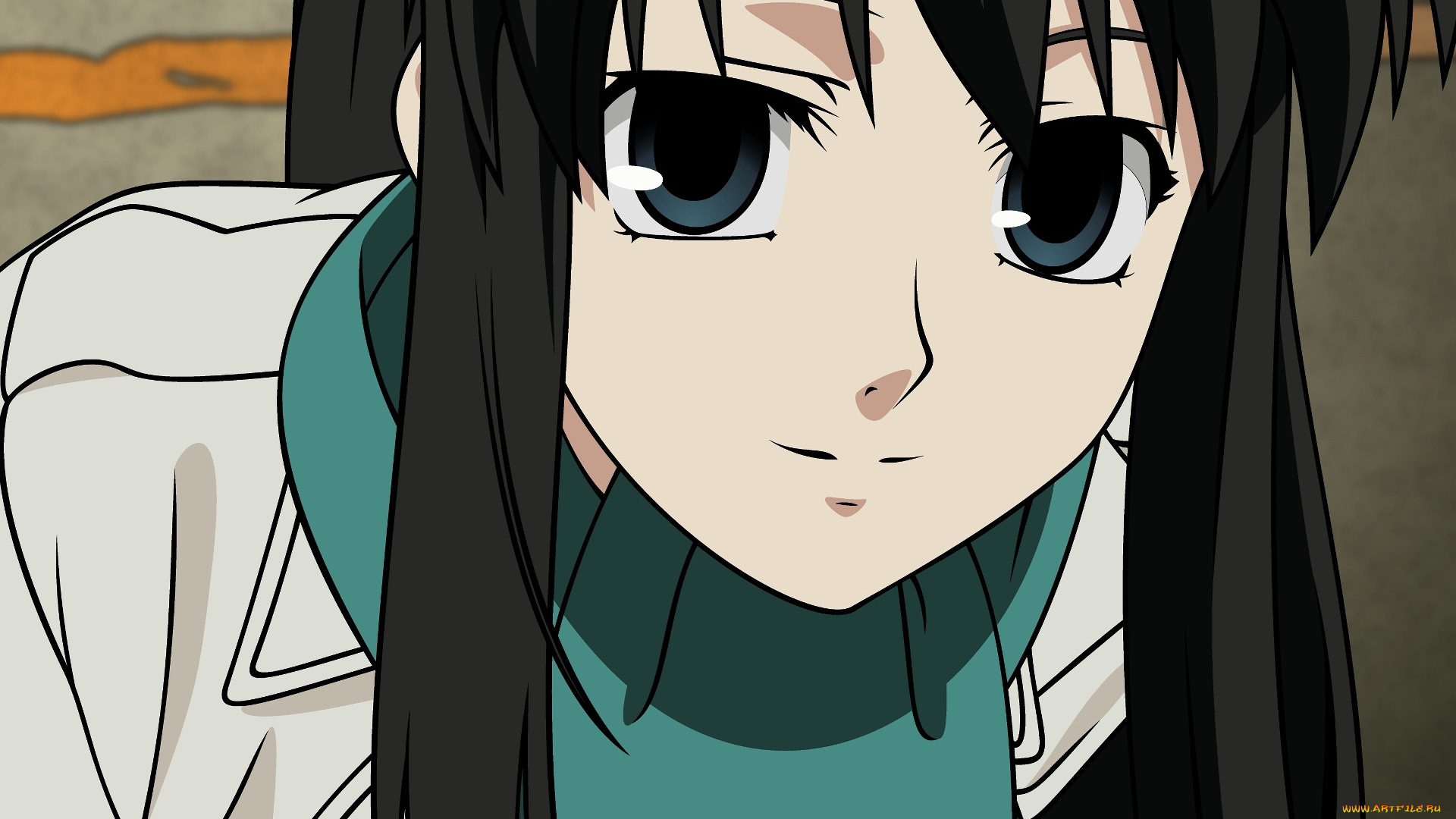 аниме, kara, no, kyokai, фон, девушка, взгляд