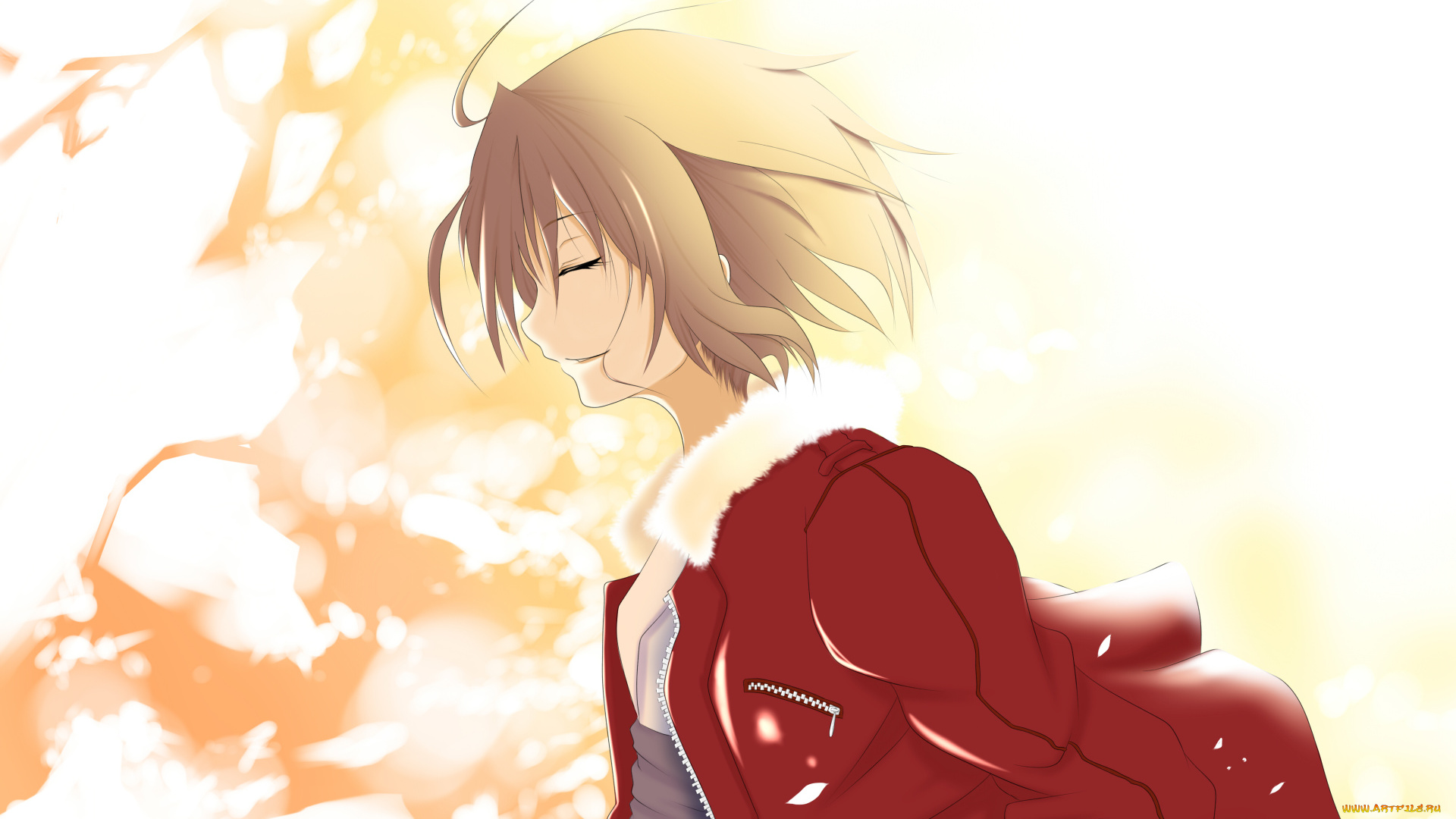 аниме, kara, no, kyokai, фон, взгляд, девушка