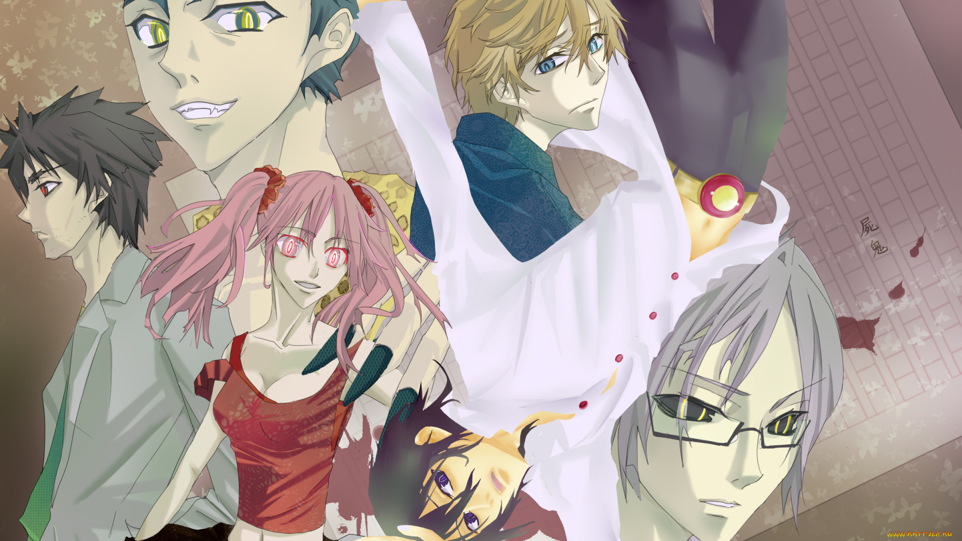 аниме, shiki, персонажи