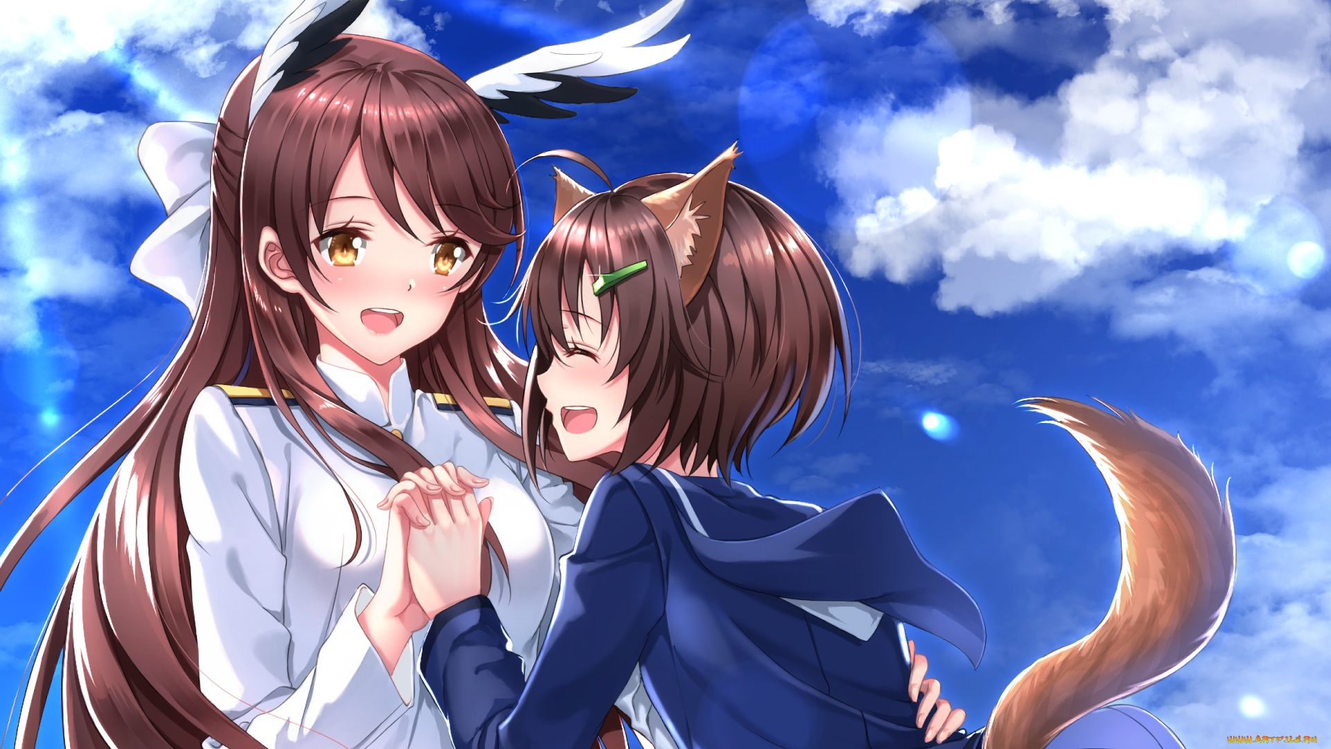 аниме, strike, witches, фон, взгляд, девушки