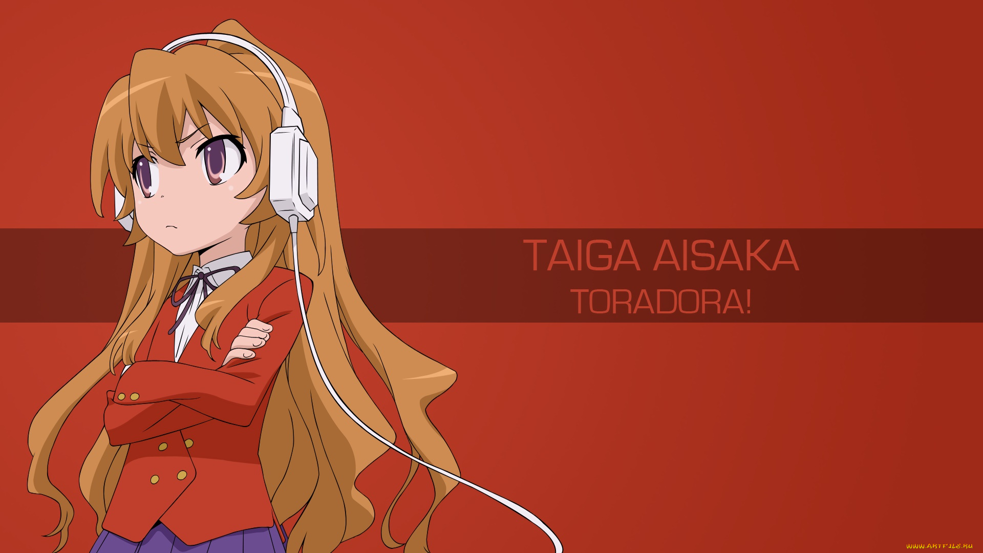 аниме, toradora, девушка, фон, взгляд