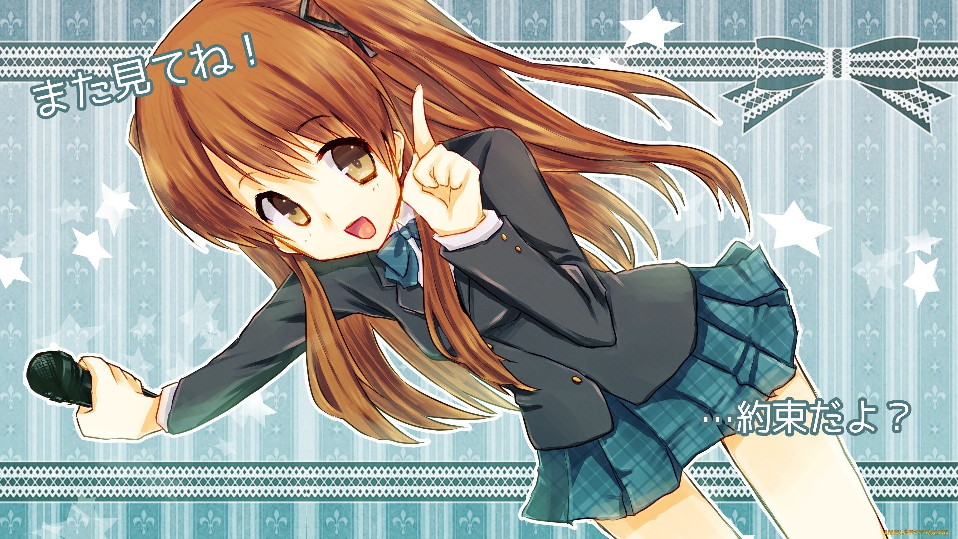 аниме, white, album, фон, девушка, взгляд