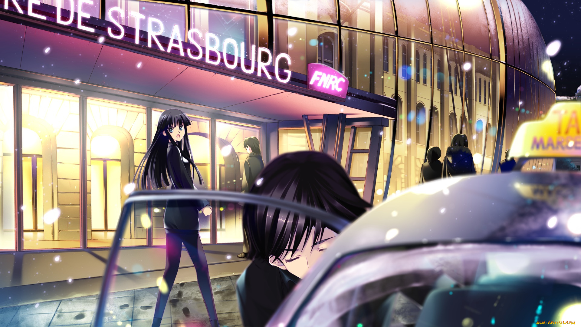 аниме, white, album, фон, взгляд, девушка