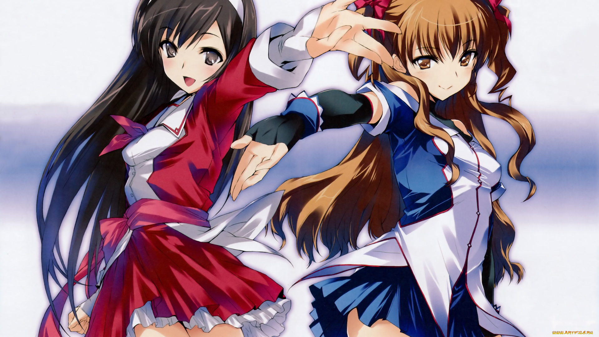 аниме, white, album, фон, взгляд, девушки