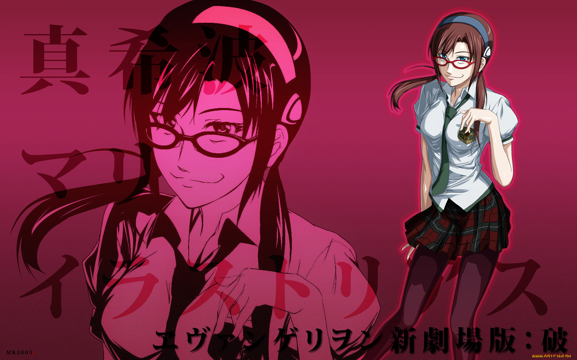 аниме, evangelion, девушка, фон, взгляд