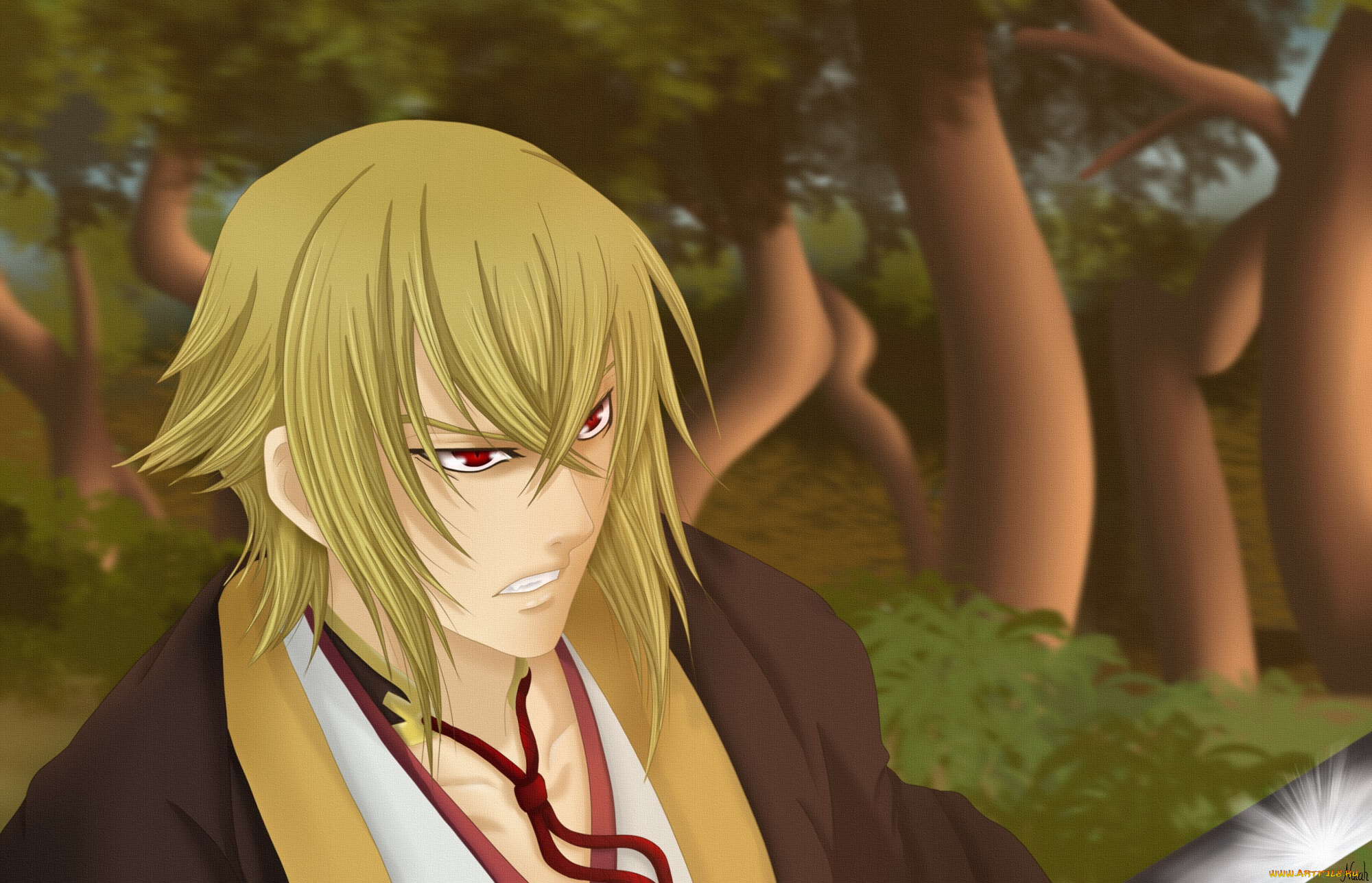 аниме, hakuouki, kazama, chikage