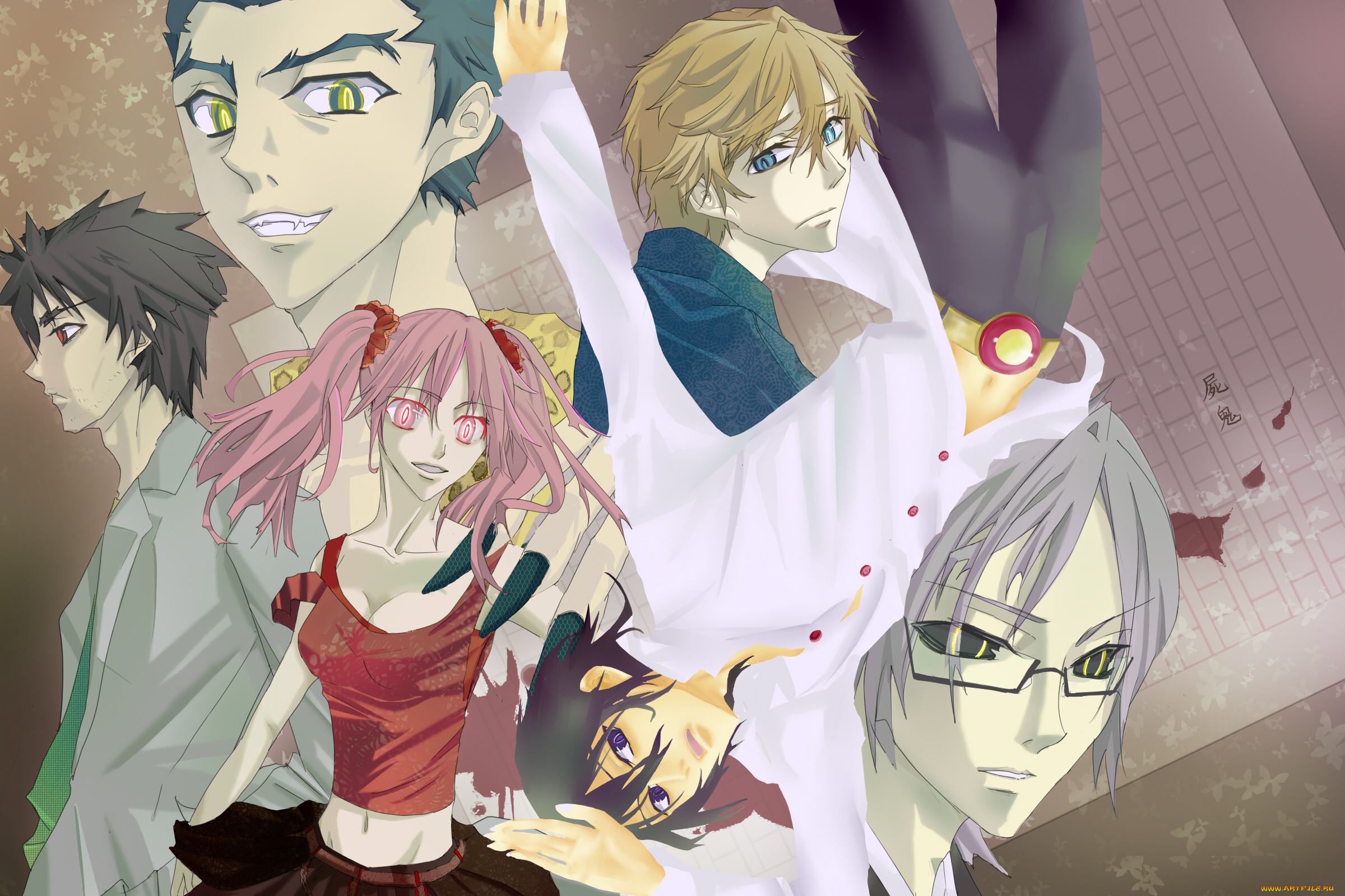 аниме, shiki, персонажи