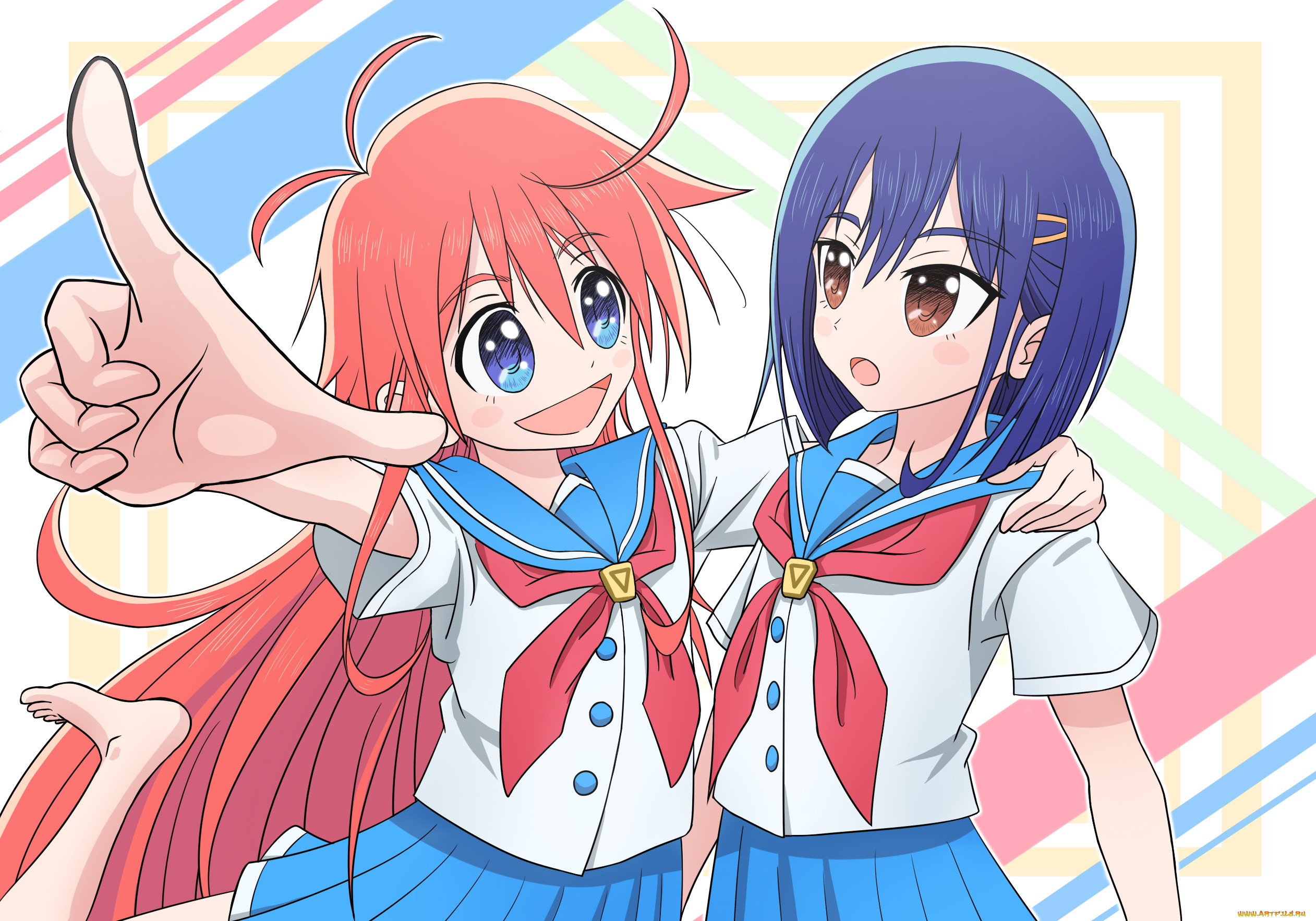 аниме, ano, natsu, de, matteru, фон, взгляд, девушки