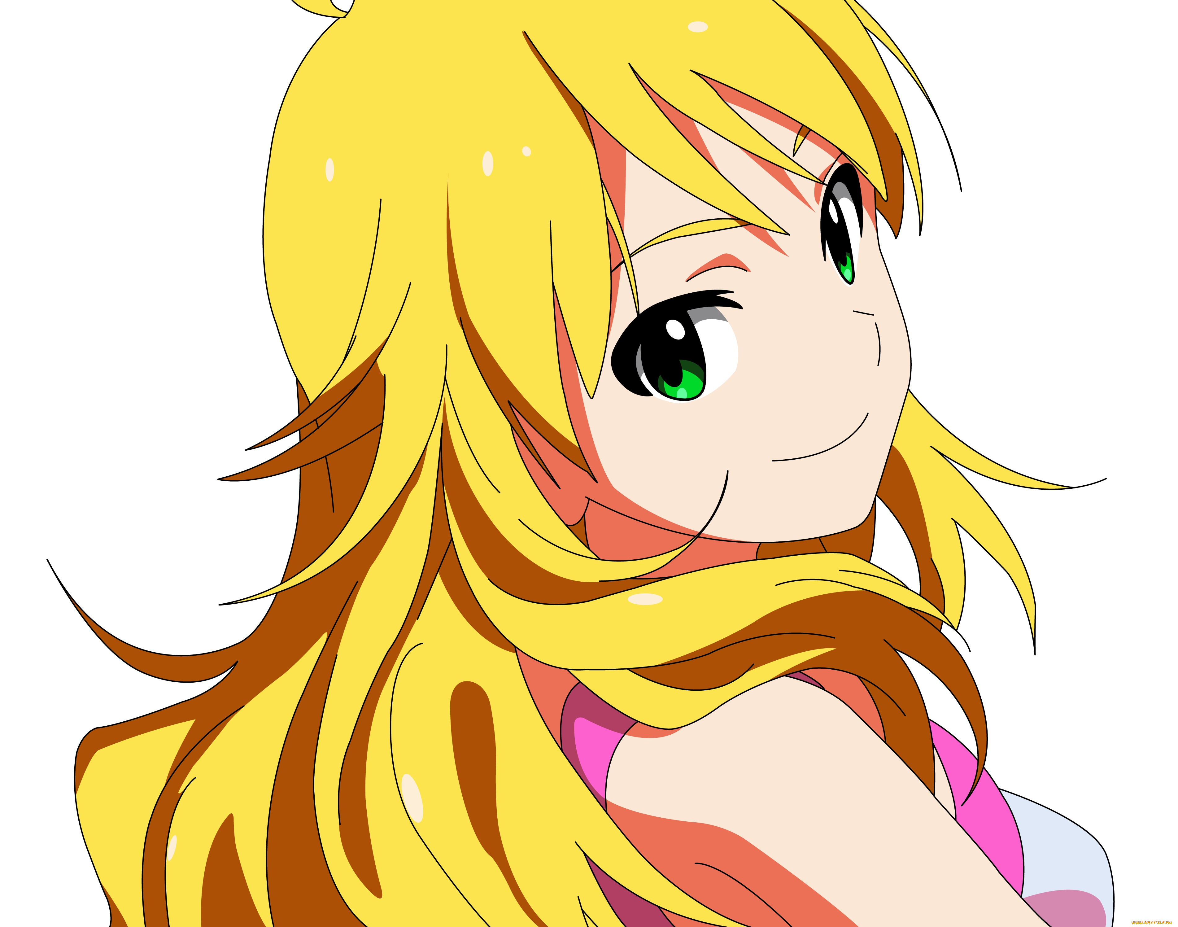 аниме, idolm@ster, фон, взгляд, девушка