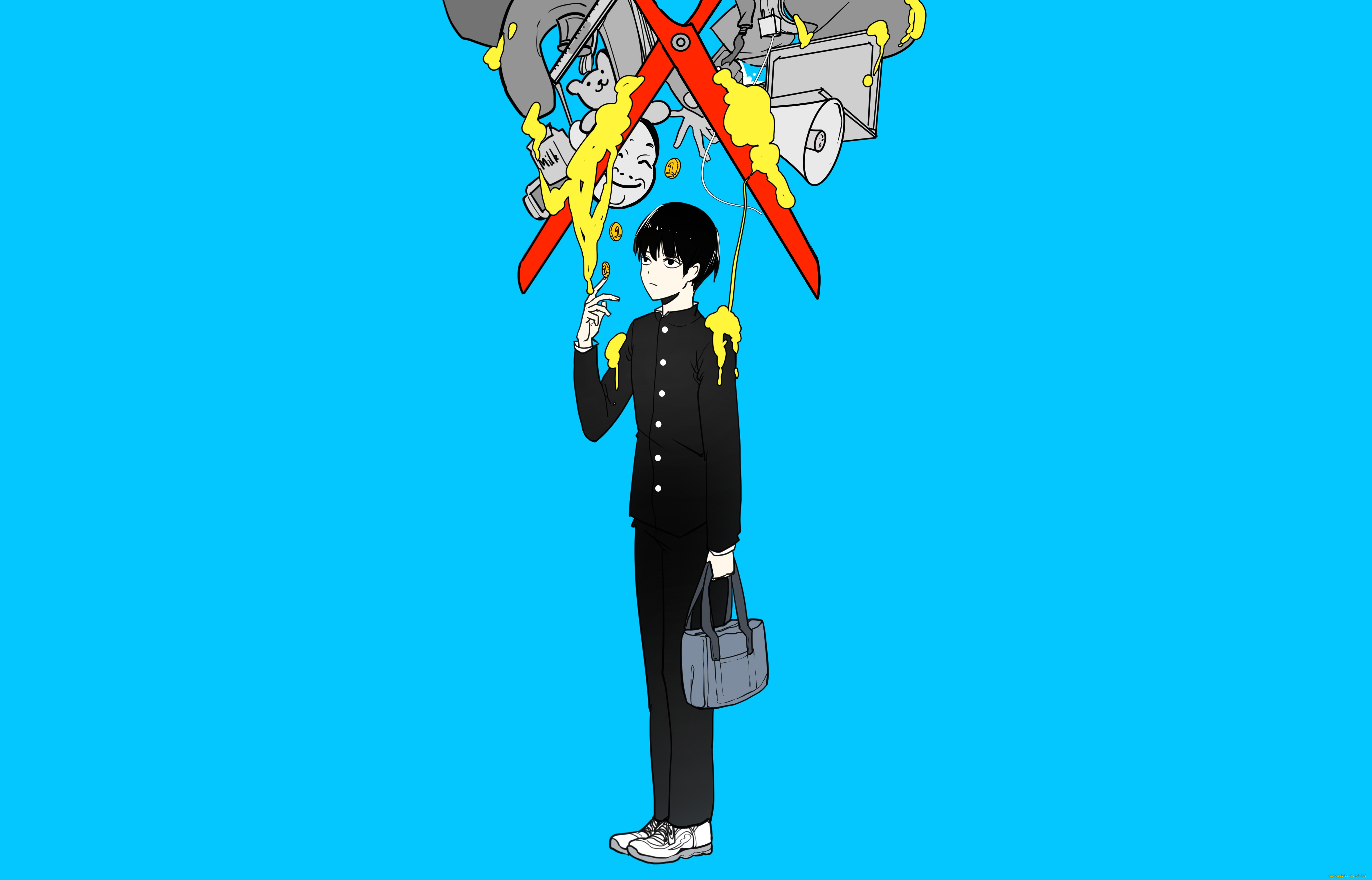 аниме, mob, psycho, 100, kageyama, shigeo, кагеяма, шигео