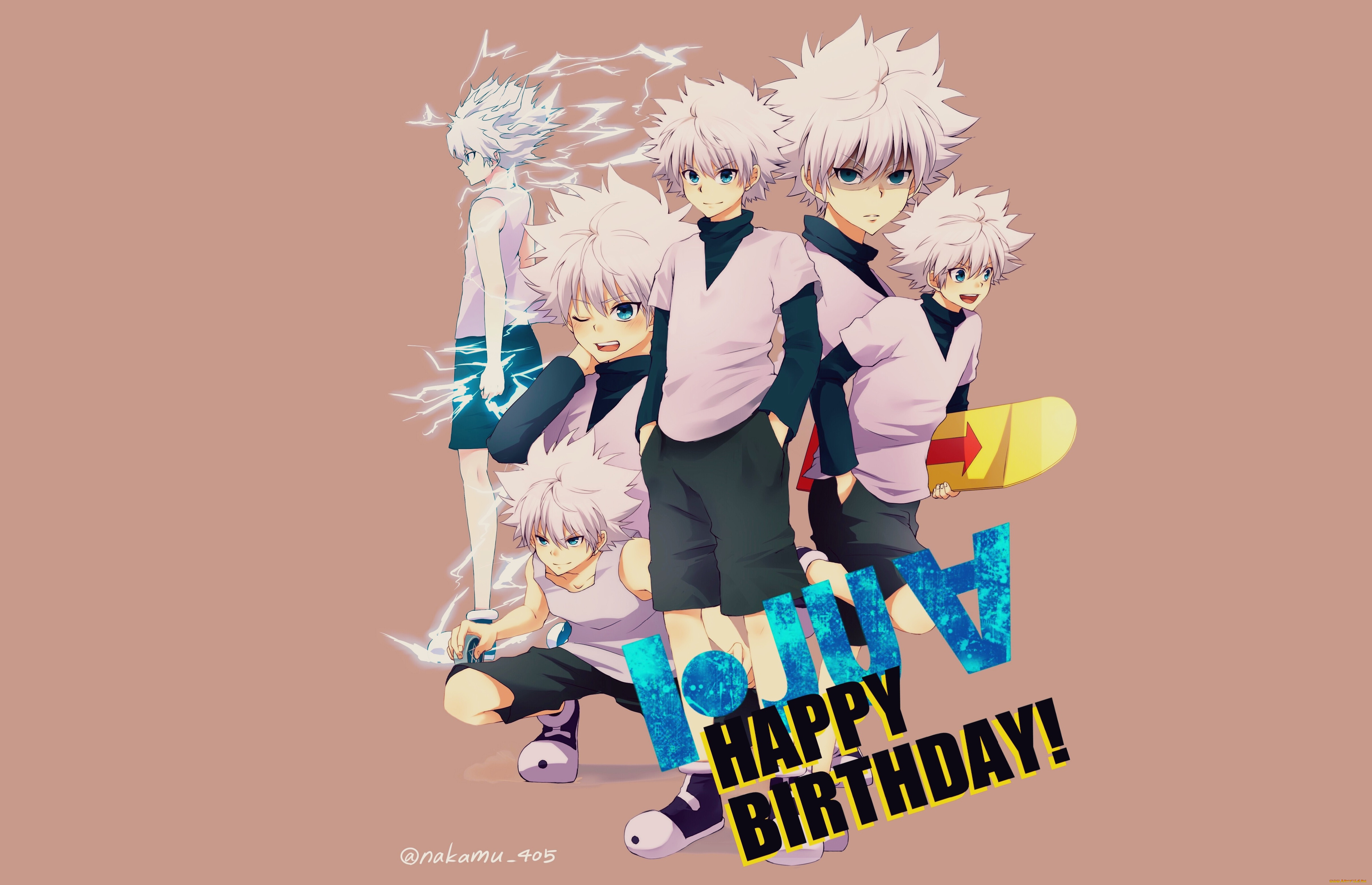 аниме, hunter, x, hunter, killua, zoldyck