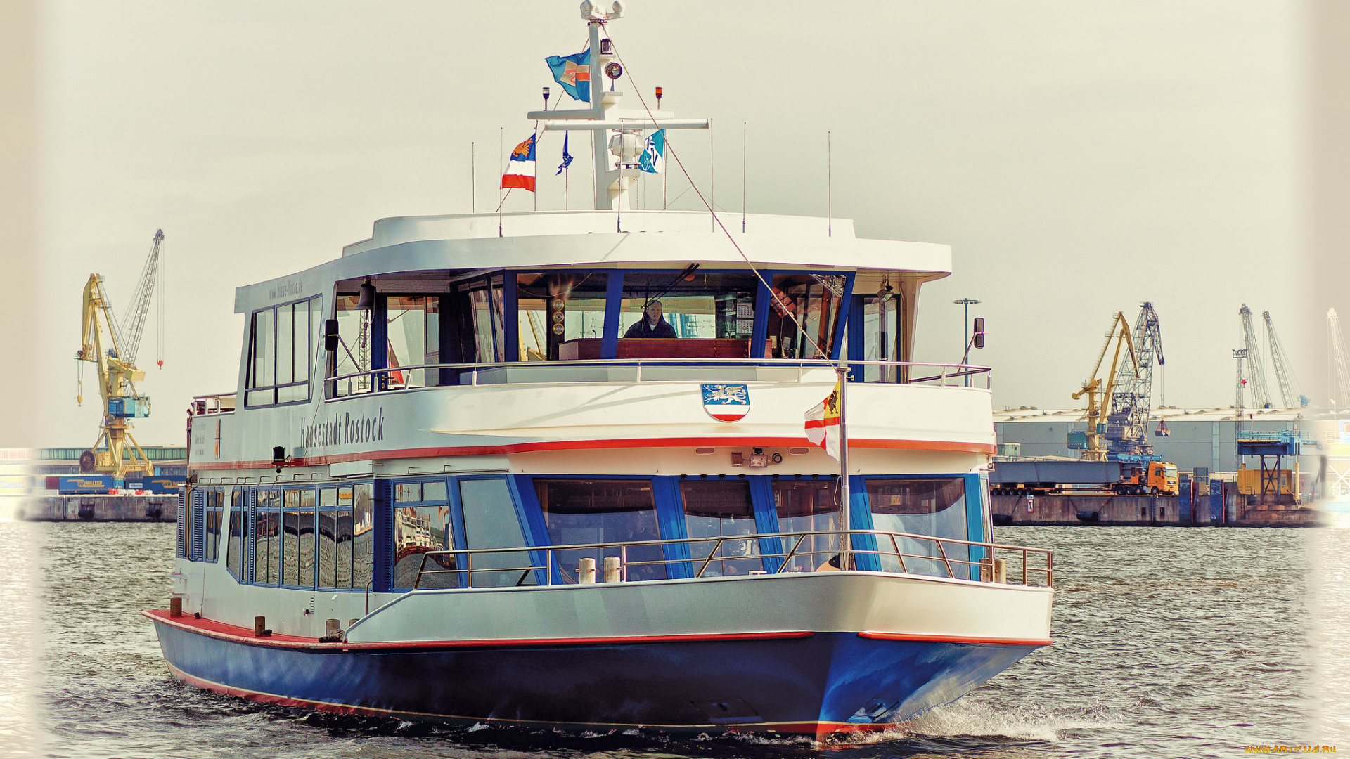 корабли, теплоходы, прогулка, судно