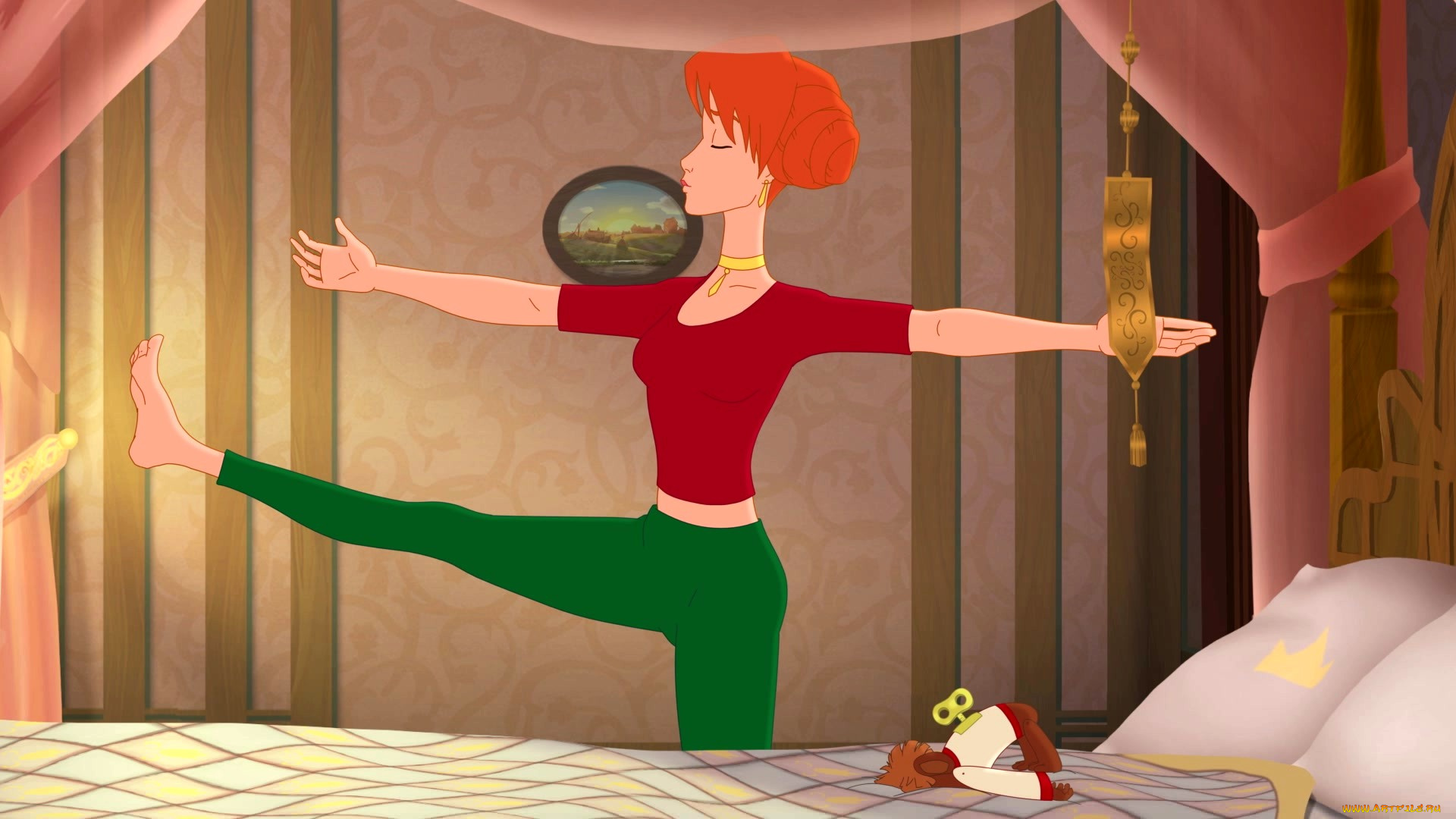 мультфильмы, иван, царевич, и, серый, волк, 3, девушка, кукла, кровать, зарядка