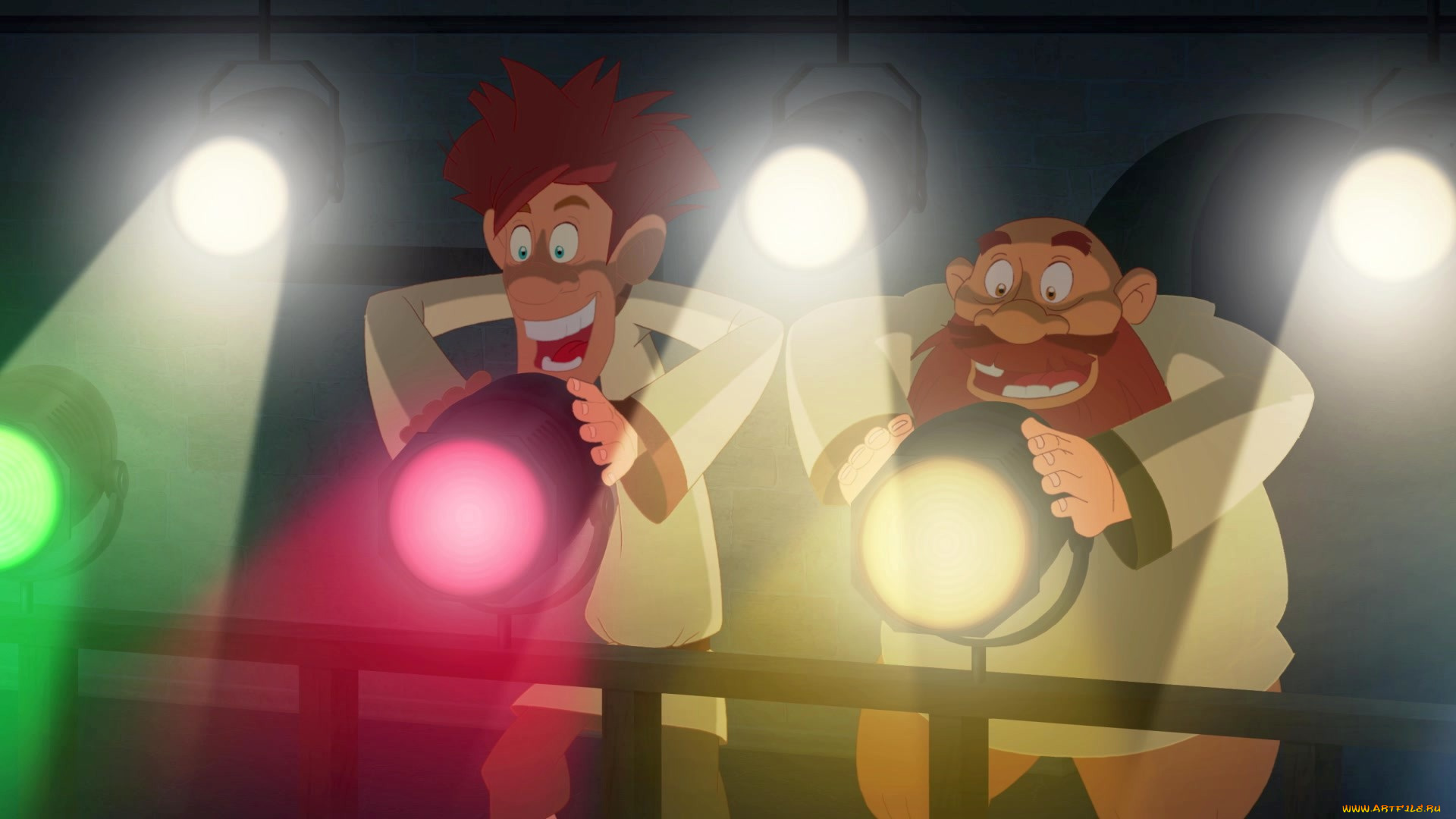 мультфильмы, иван, царевич, и, серый, волк, 3, мужчина, эмоции, двое, освещение, светомузыка