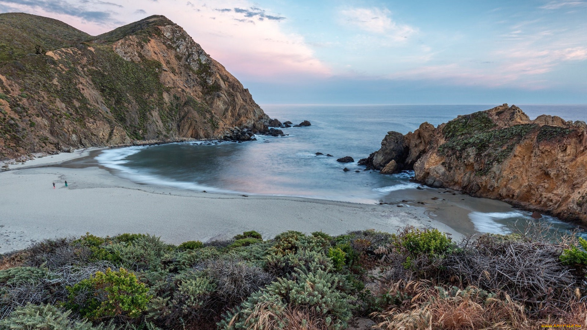 природа, побережье, простор