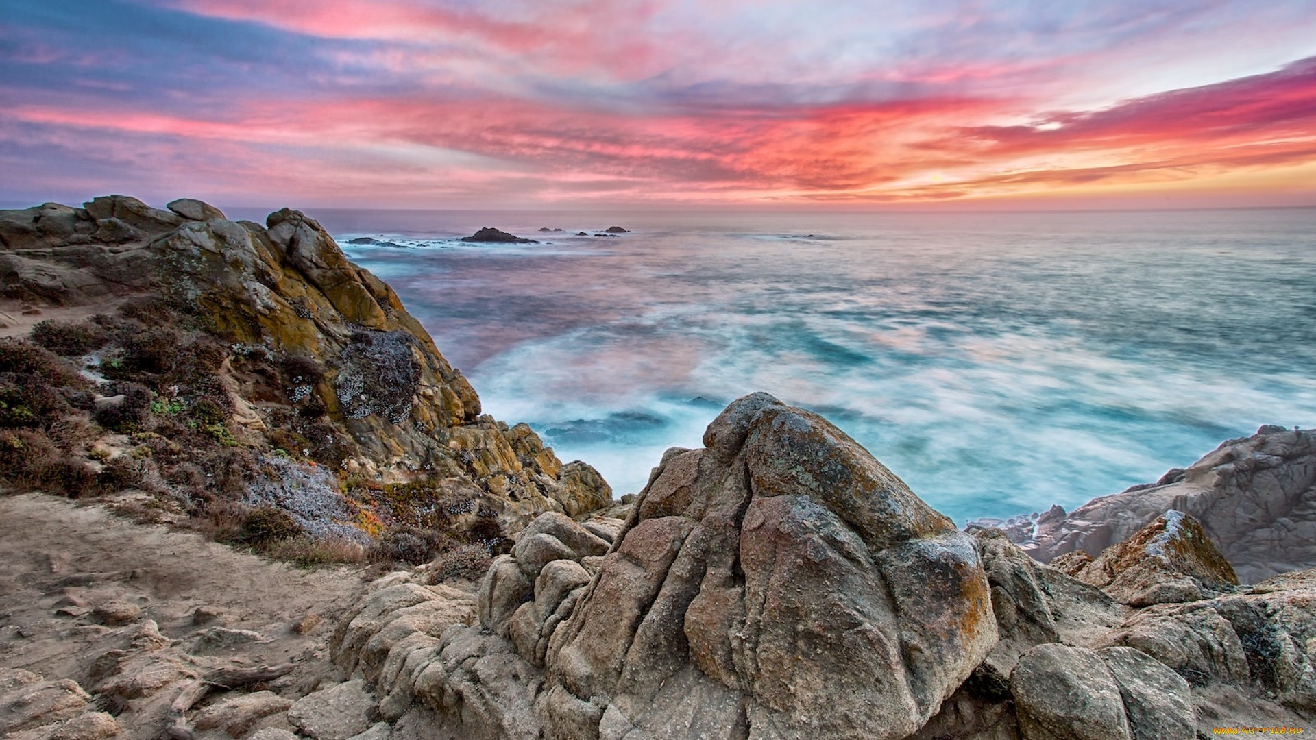 природа, побережье, простор