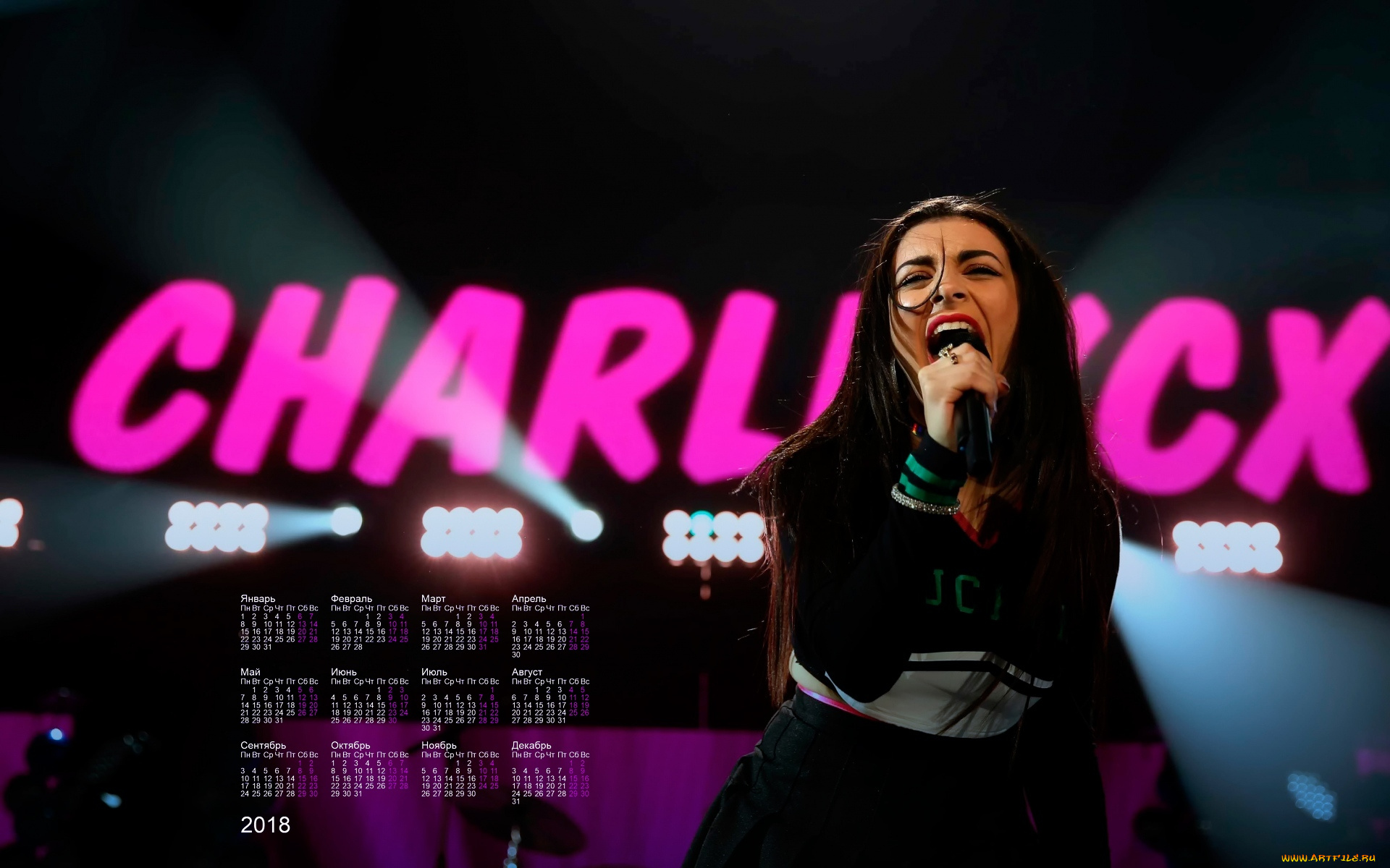 charli, xcx, календари, знаменитости, микрофон, певица, девушка