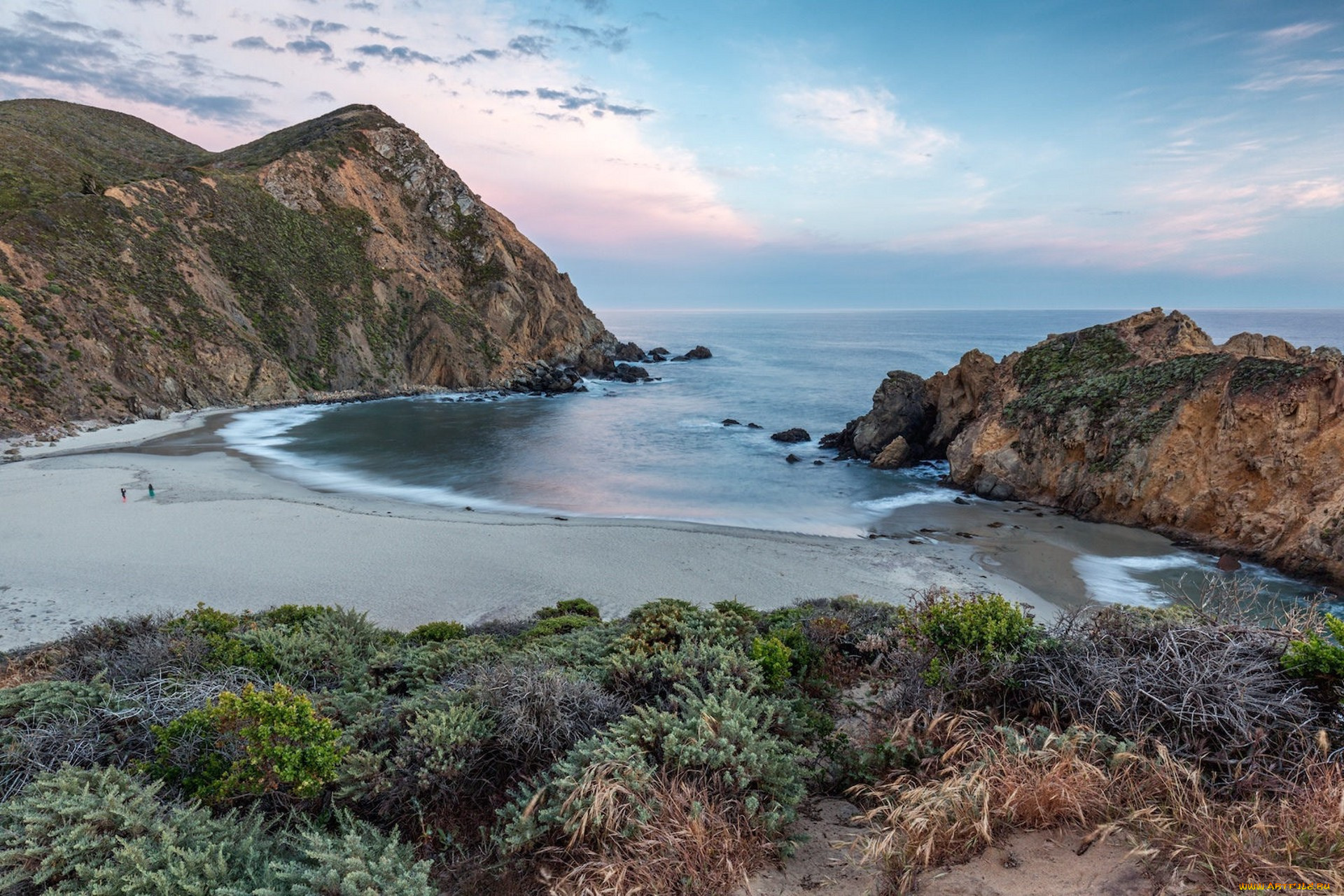 природа, побережье, простор