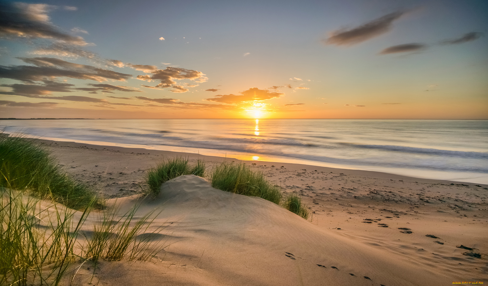 природа, побережье, простор