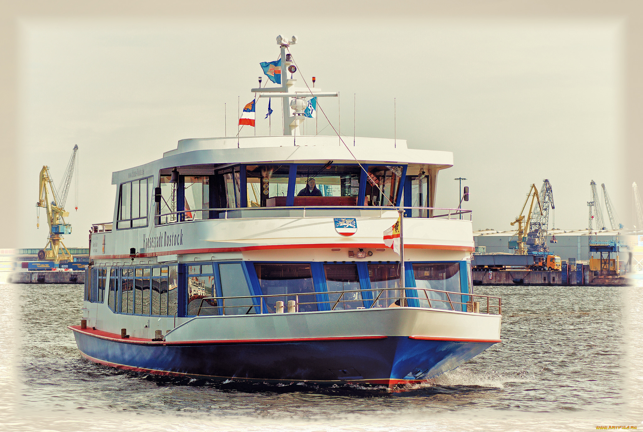 корабли, теплоходы, прогулка, судно