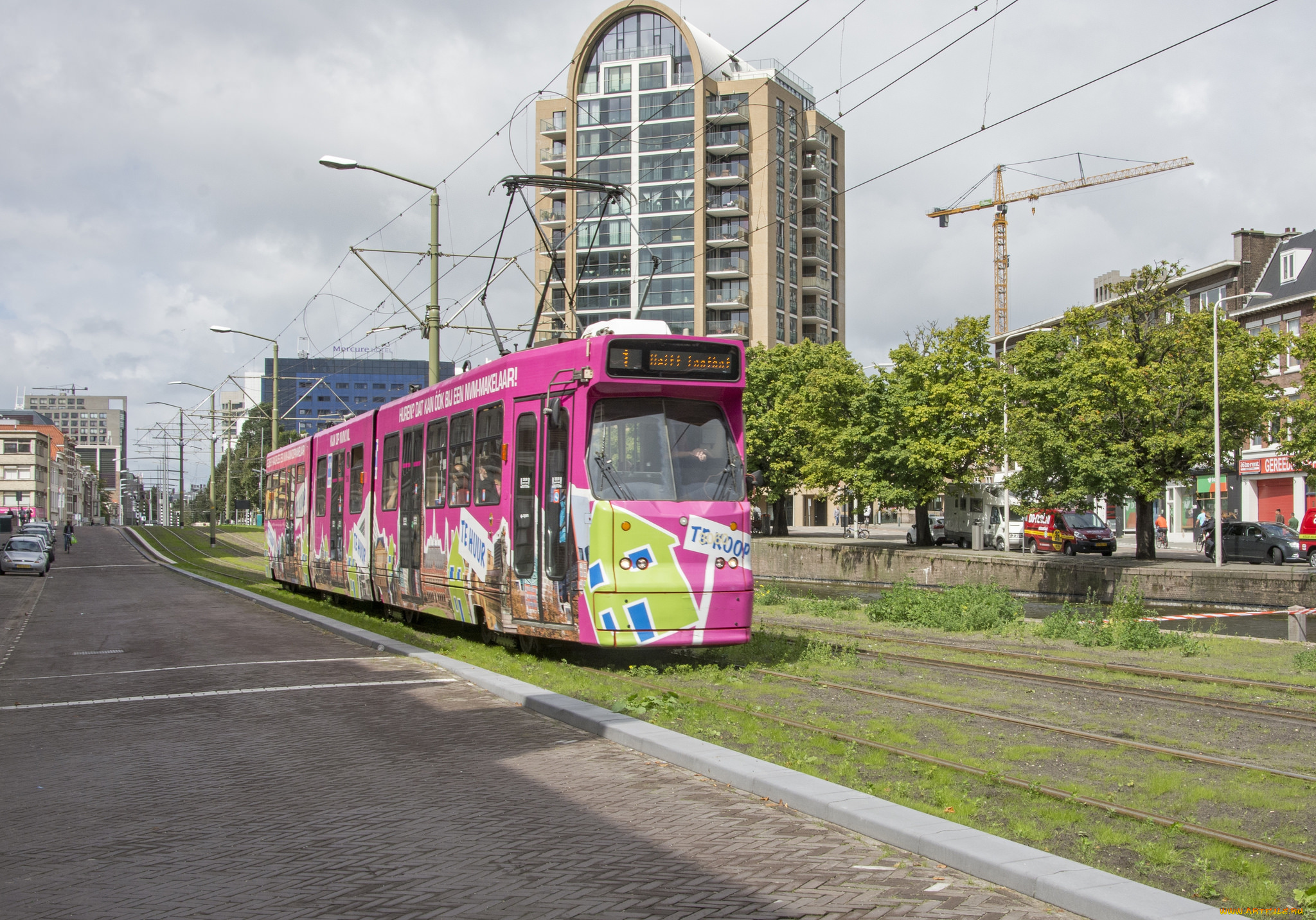 техника, трамваи, рельсы, трамвай