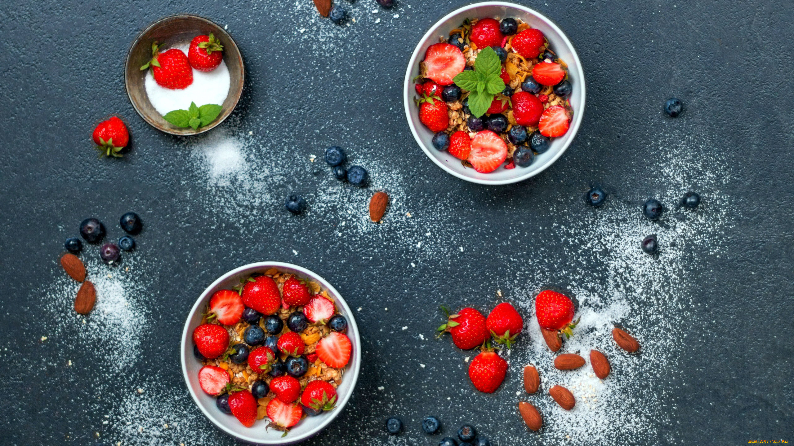 еда, фрукты, , ягоды, черника, клубника