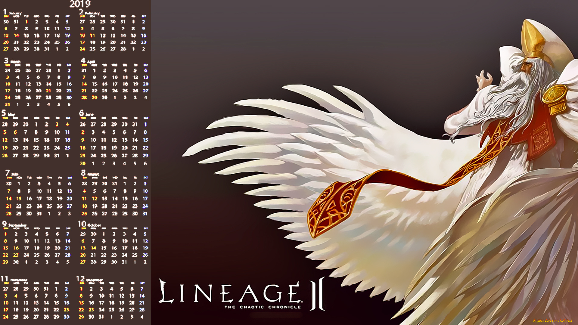 календари, видеоигры, крылья