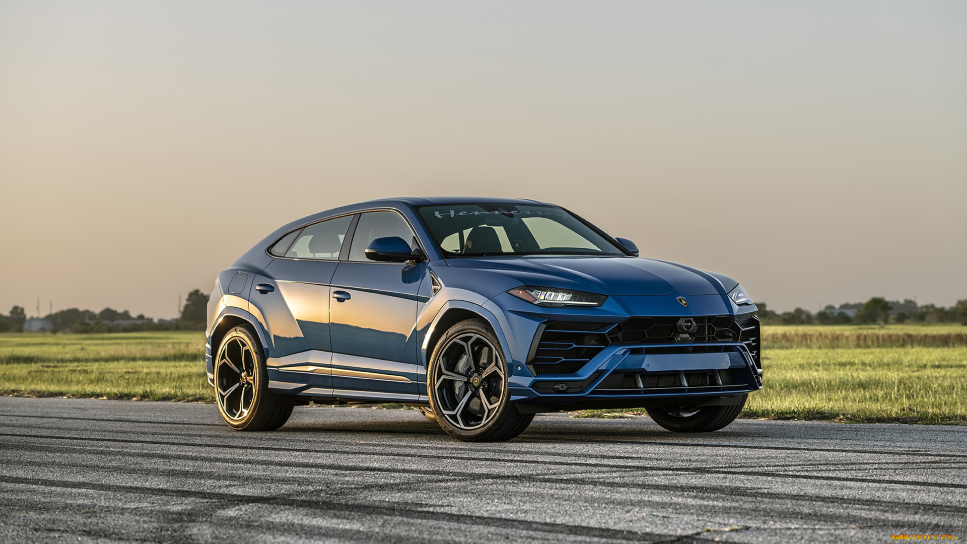 автомобили, lamborghini, hennessey, urus, hpe750, 2020, кроссовер, синий, тюнинг