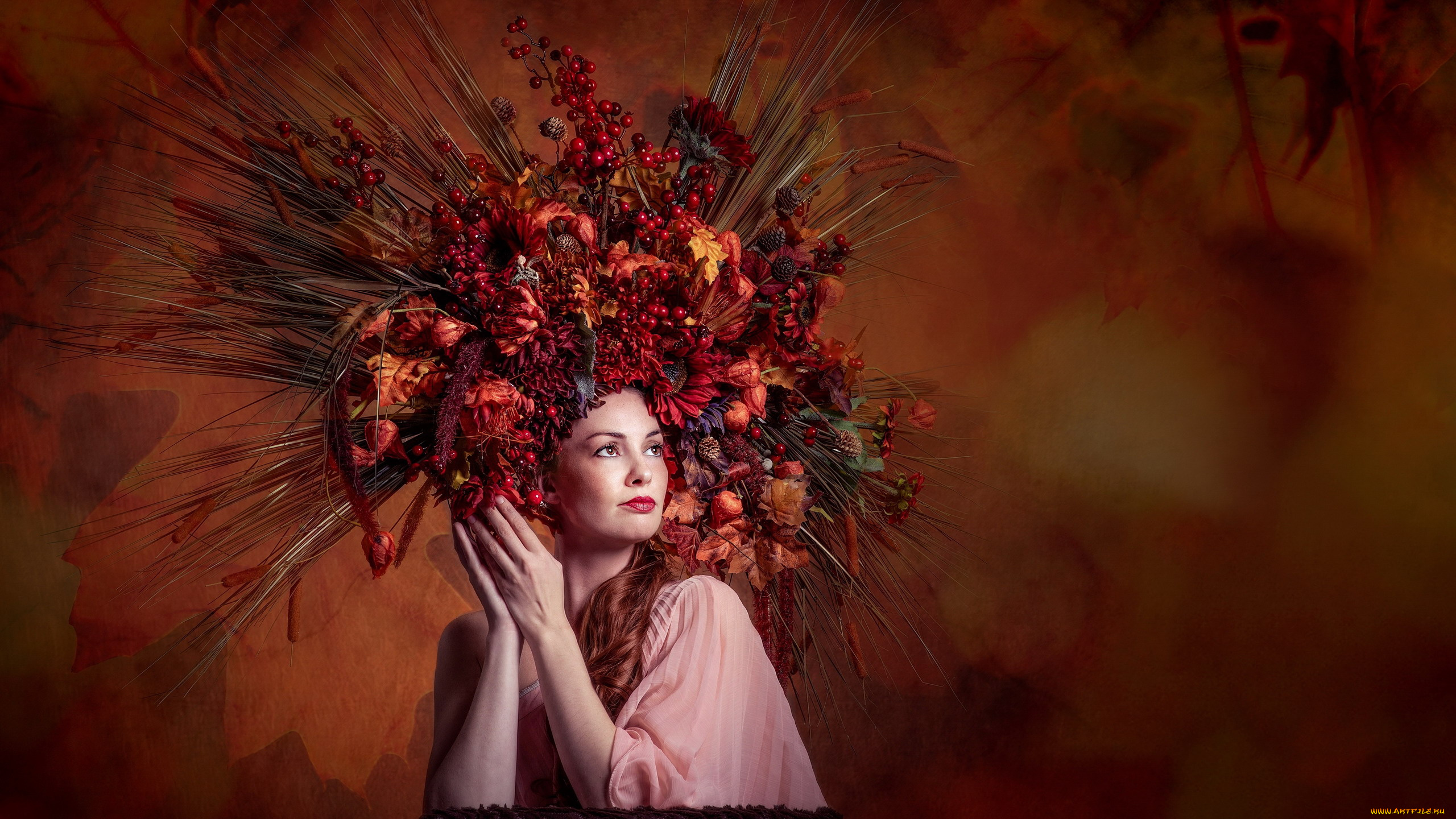 девушки, -, креатив, , косплей, венок