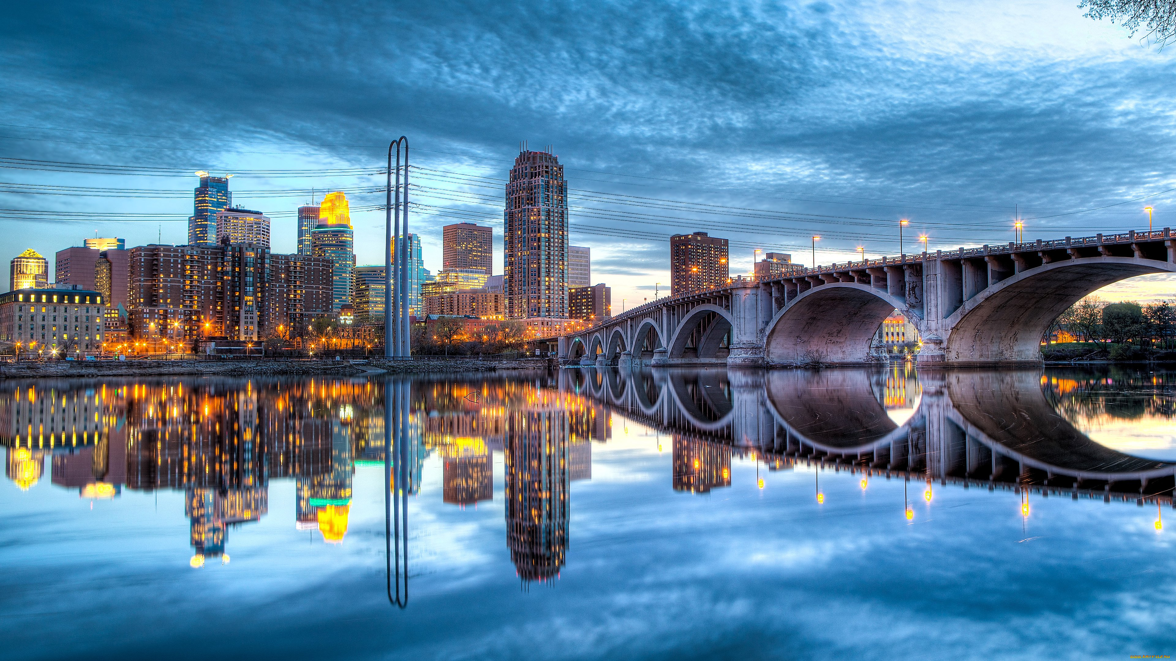 города, -, мосты, миннеаполис