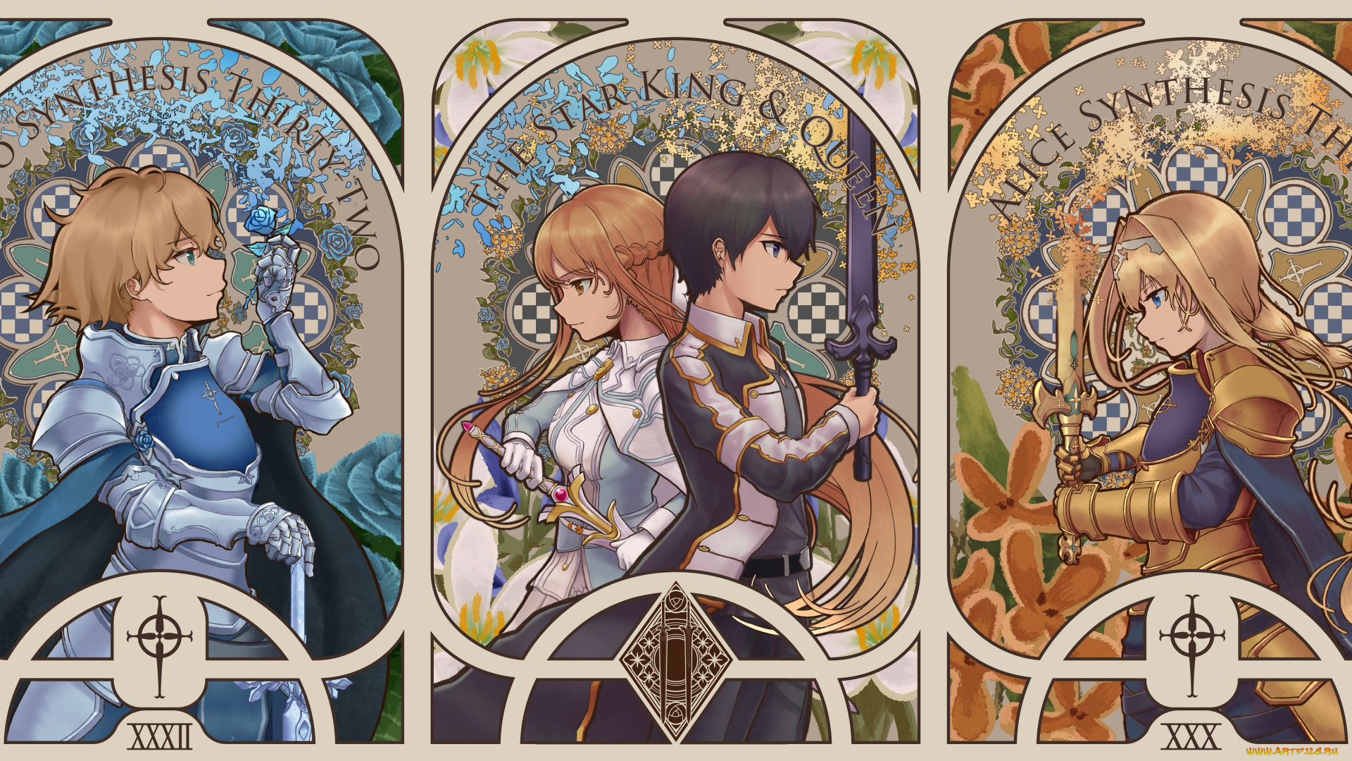 аниме, sword, art, online, мастера, меча, онлайн