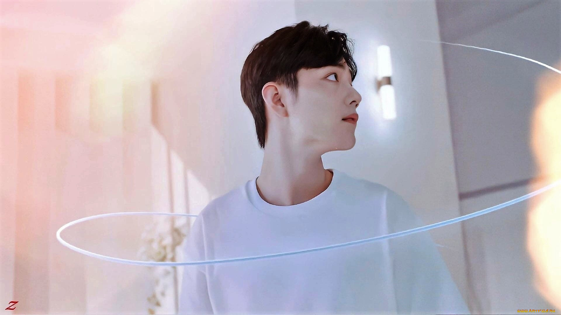 мужчины, xiao, zhan, актер, футболка, комната