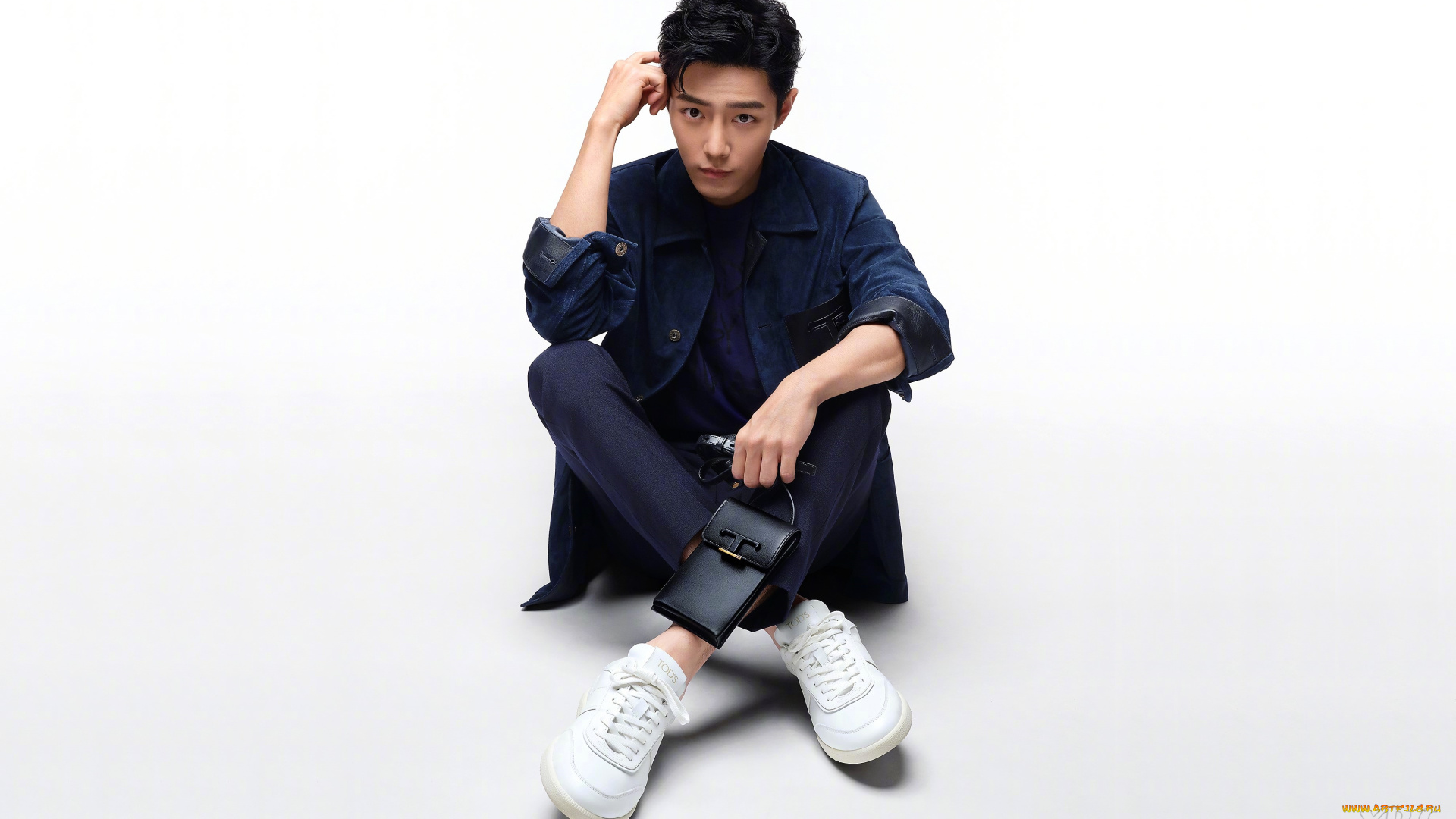 мужчины, xiao, zhan, актер, рубашка, барсетка